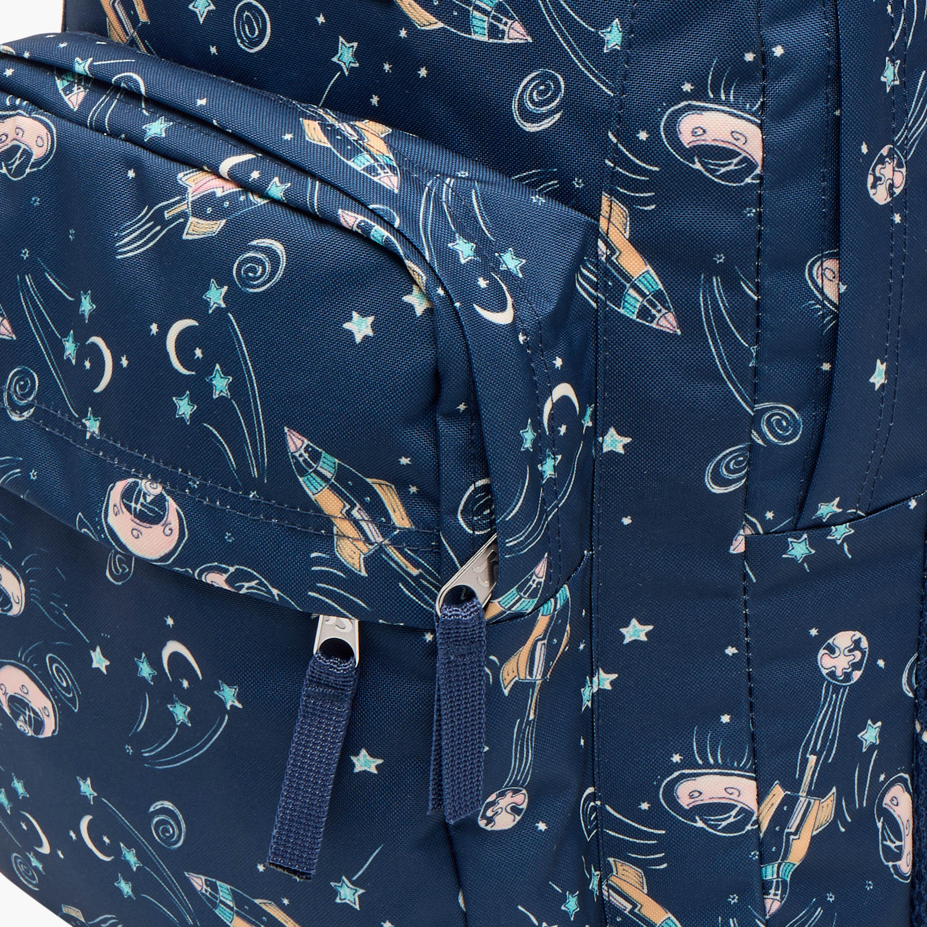 Jansport Spaceship Print Backpack with Padded Shoulder Straps - 19x33x33cms-school-bagsandbackpacks-backpacks-image-6