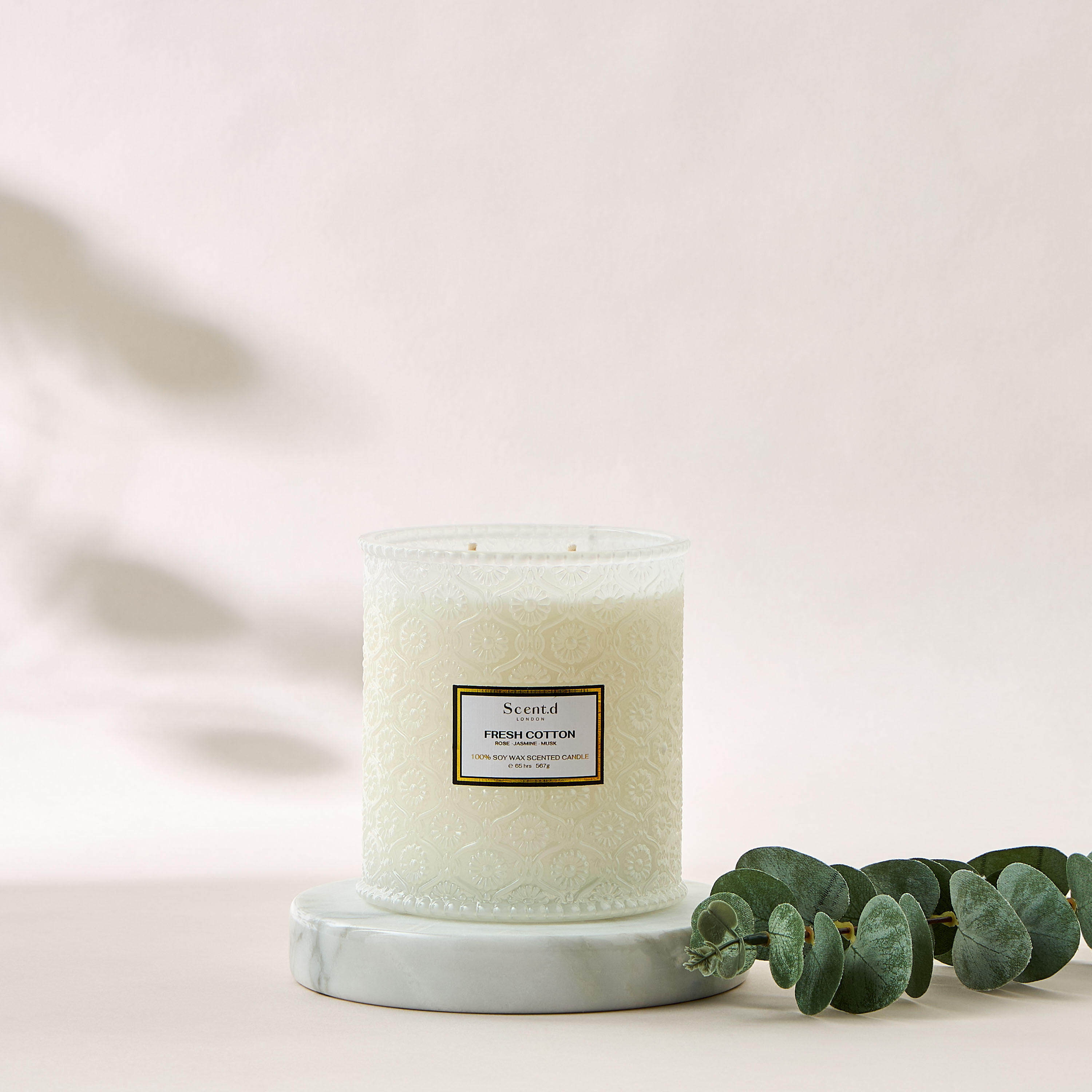 Scent.d London Fresh Cotton 2-Wick Jar Candle - 567 gms-household-homefragrance-candles-image-1