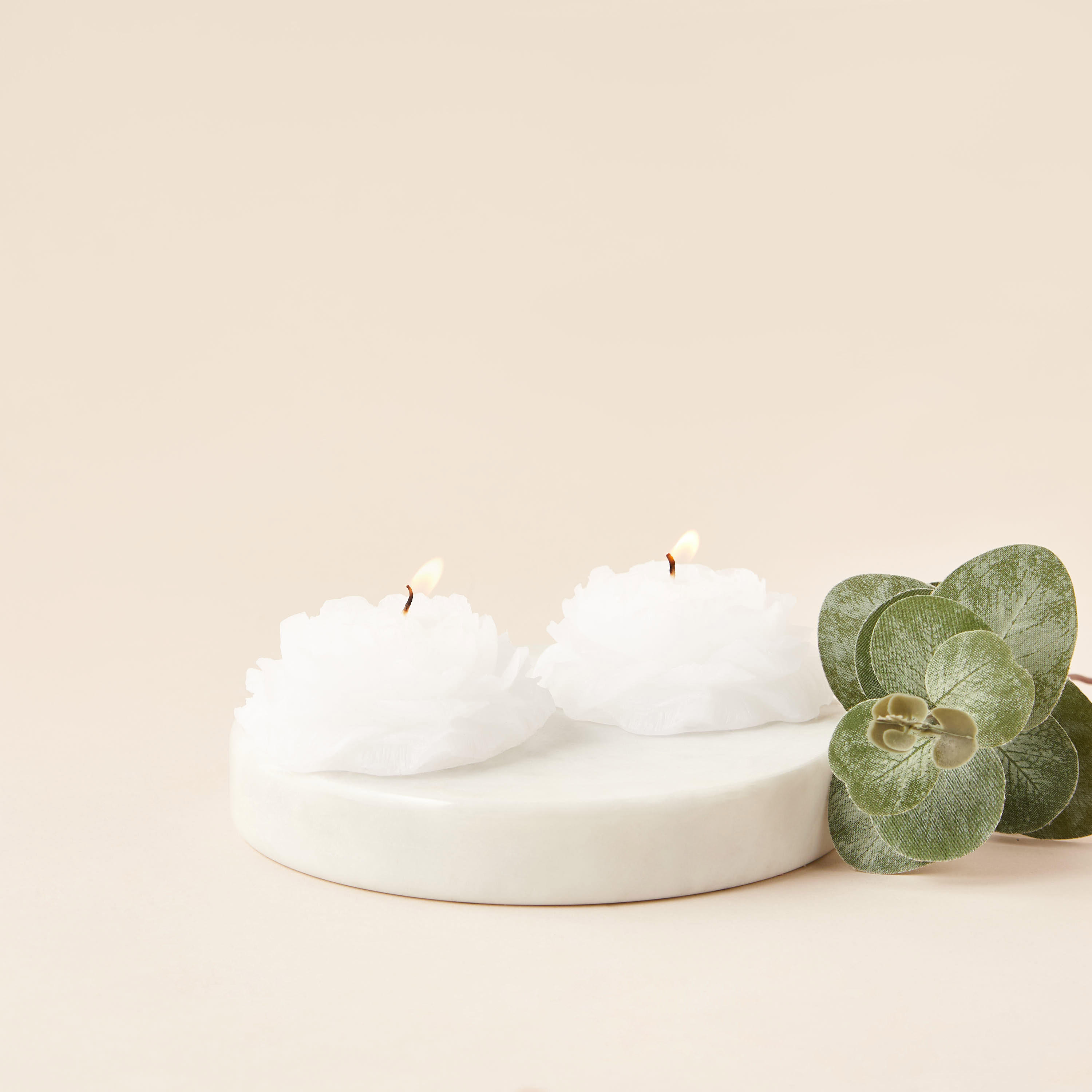 Rose Shaped Scented Decorative Candle - Set of 2-household-homefragrance-candles-image-1