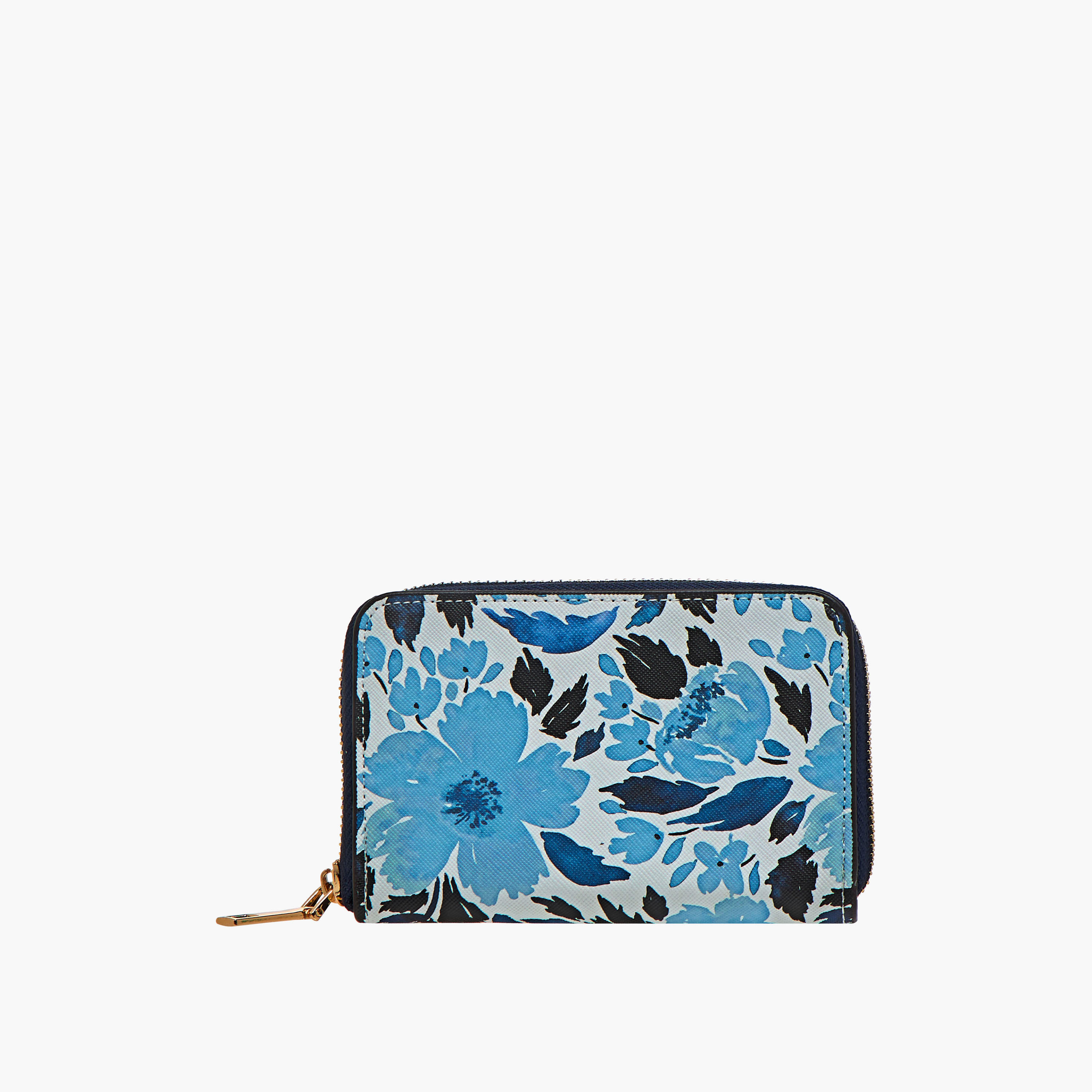 محفظة بطبعات زهرية وبسحاب إغلاق من ساشا-women-bagsandwallets-wallets-image-1