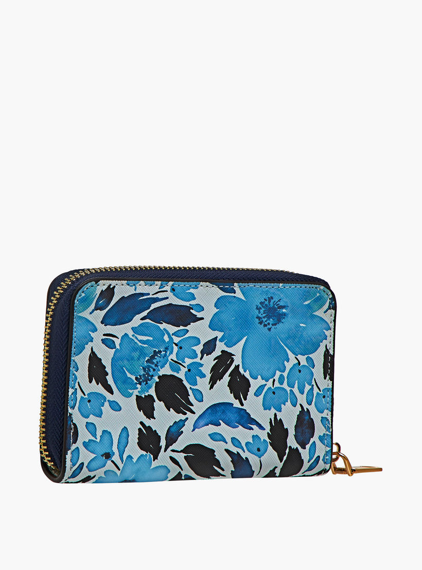 محفظة بطبعات زهرية وبسحاب إغلاق من ساشا-women-bagsandwallets-wallets-image-2