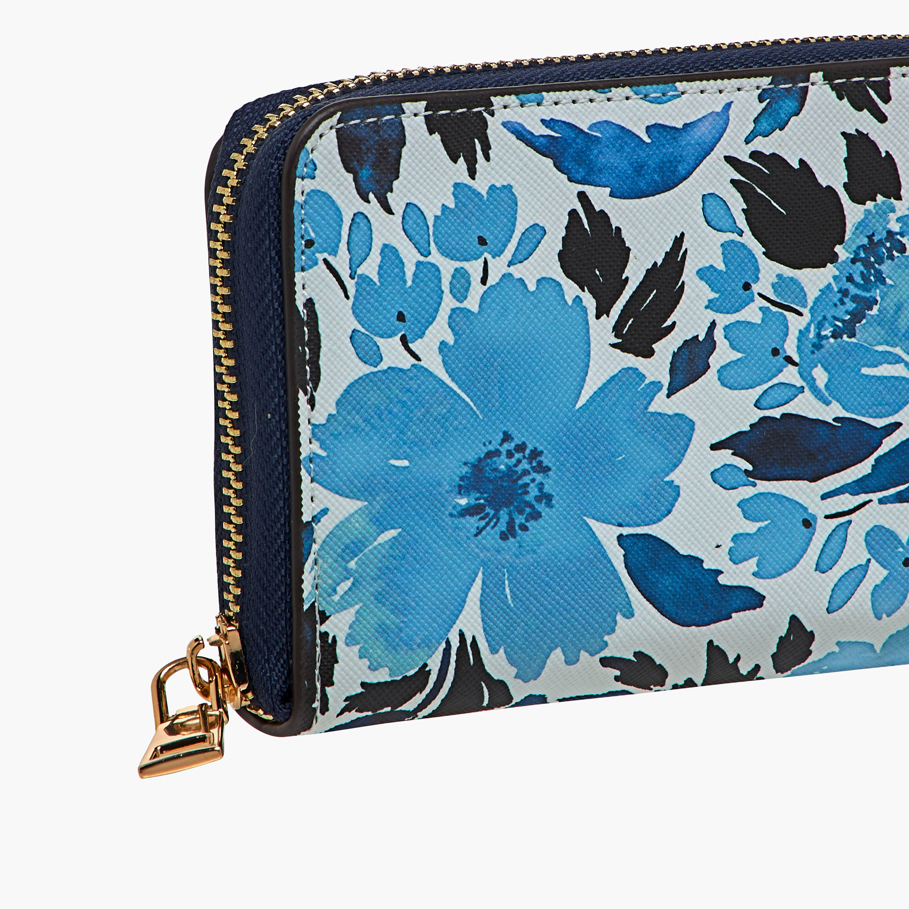 محفظة بطبعات زهرية وبسحاب إغلاق من ساشا-women-bagsandwallets-wallets-image-3