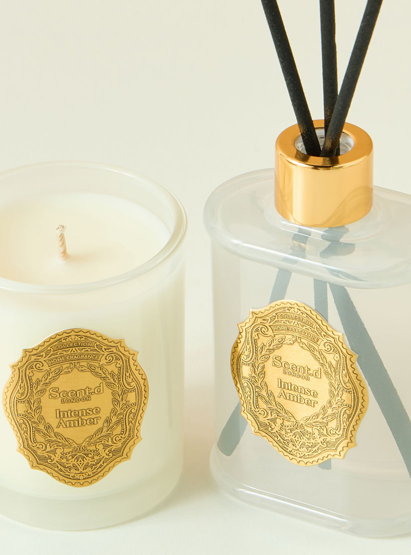 Scent.d London 2-Piece Oriental Luxe Black Saffron Scented Candle and Reed Diffuser Gift Set-household-homefragrance-fragrancegiftset-image-4