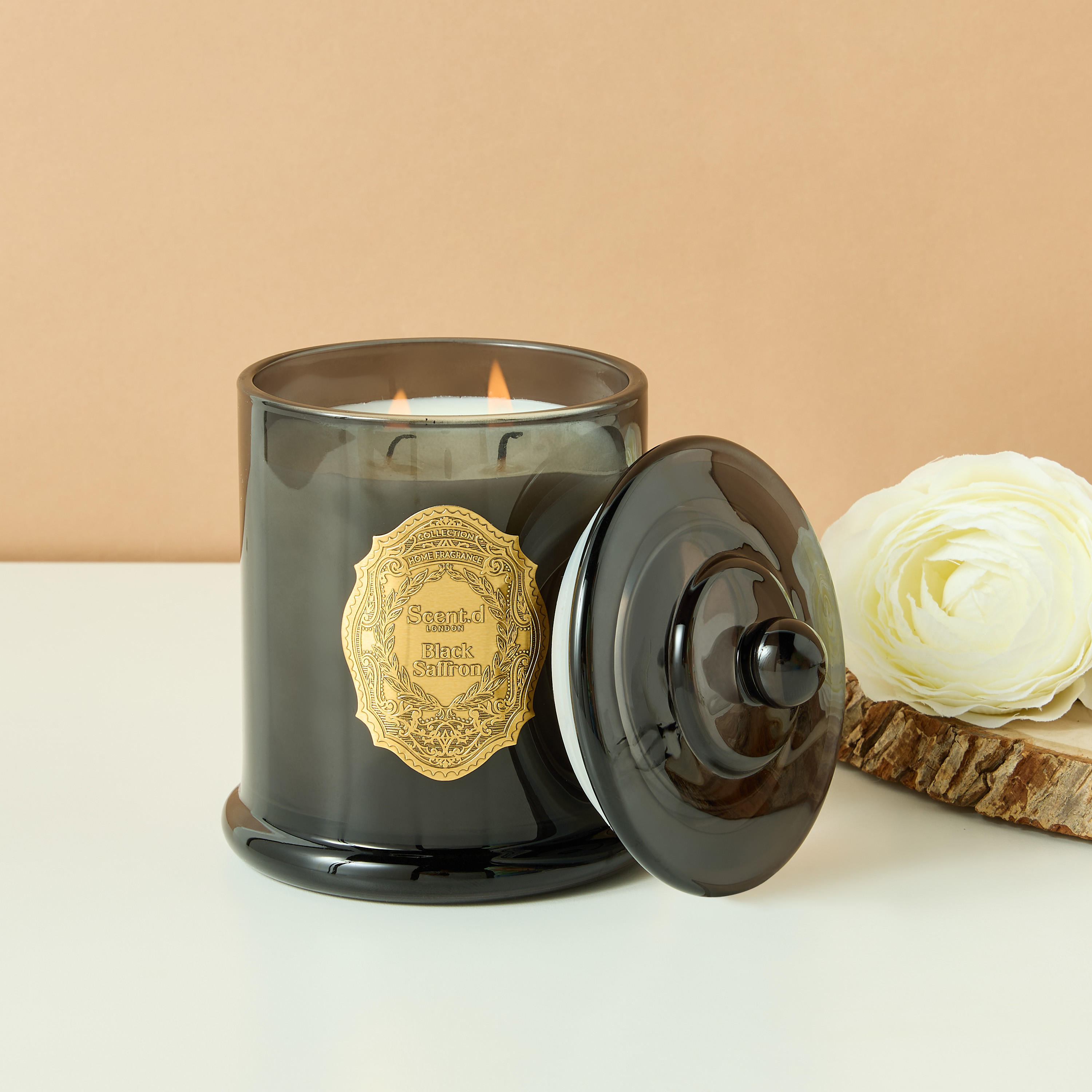 Scent.d London Oriental Luxe Dark Rose Scented Jar Candle - 360 gms-household-homefragrance-candles-image-1