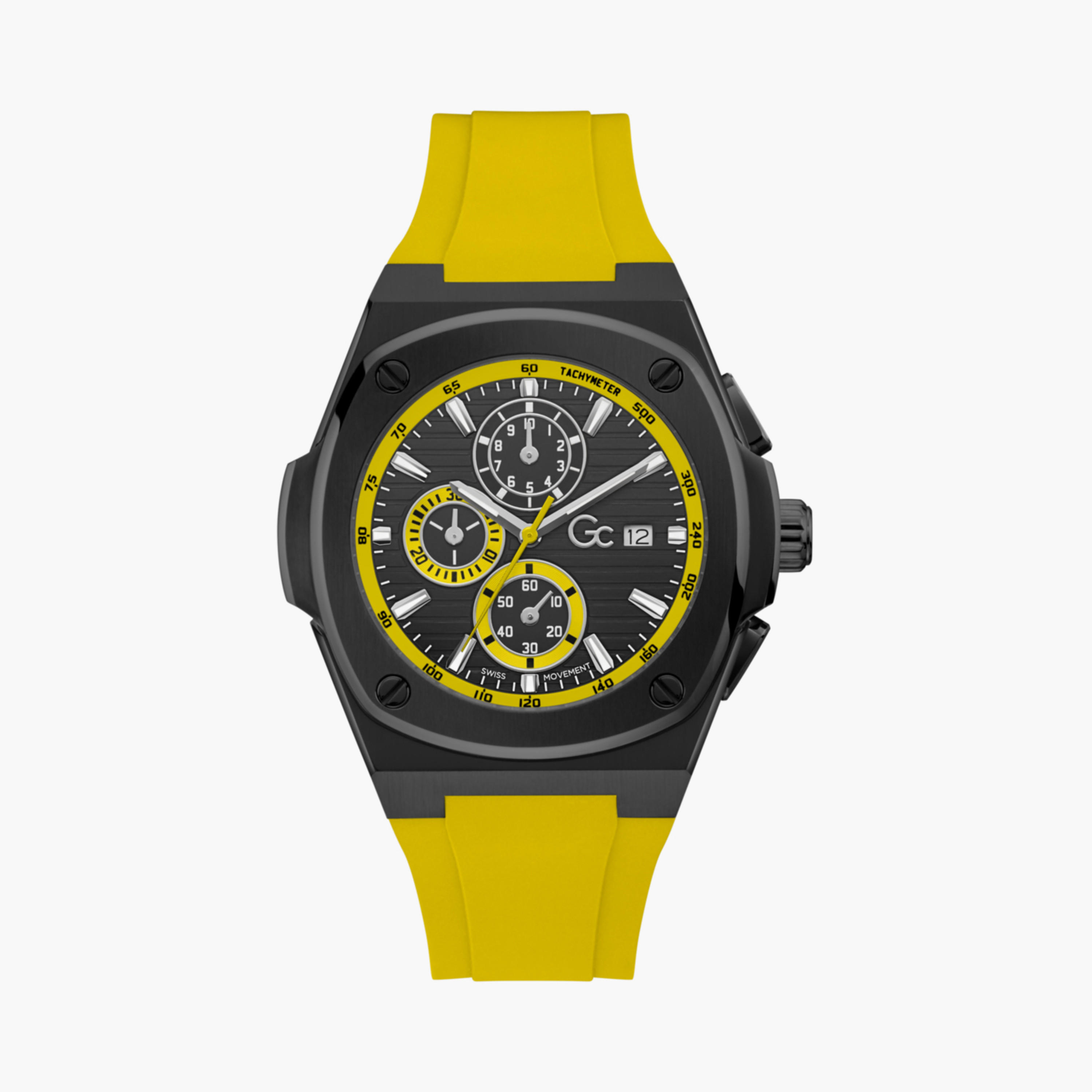 GC Men's 44 MM Red Chronograph Silicone Watch | Y99005G2MF-men-watchesandjewellery-watches-image-7