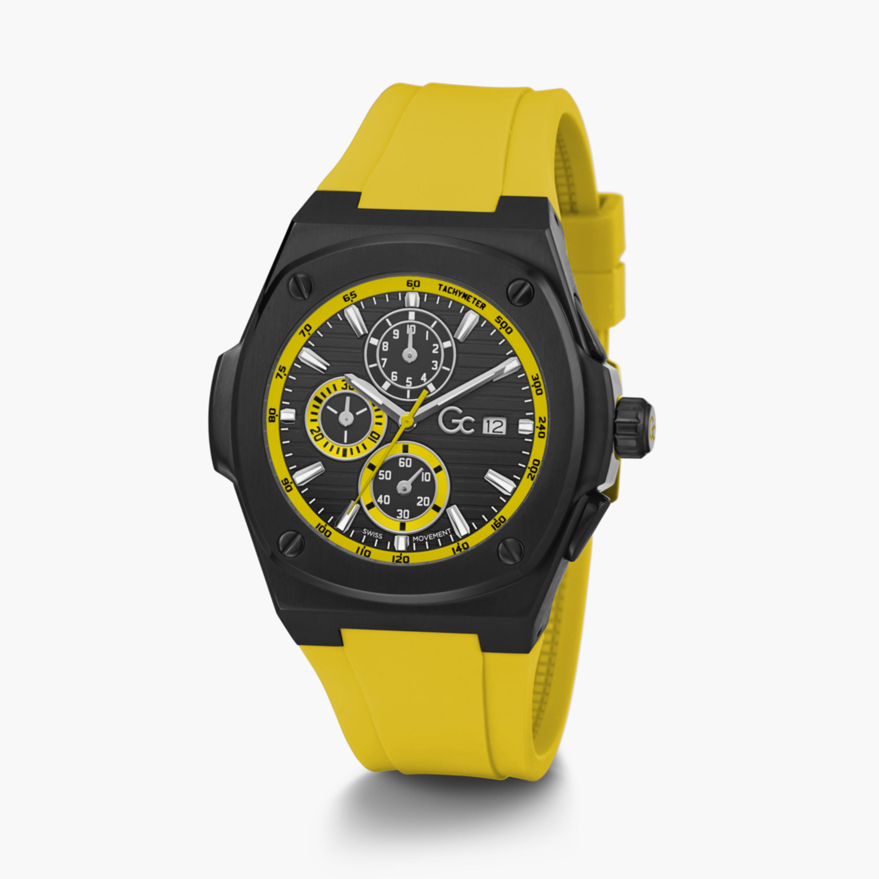 GC Men's 44 MM Red Chronograph Silicone Watch | Y99005G2MF-men-watchesandjewellery-watches-image-8