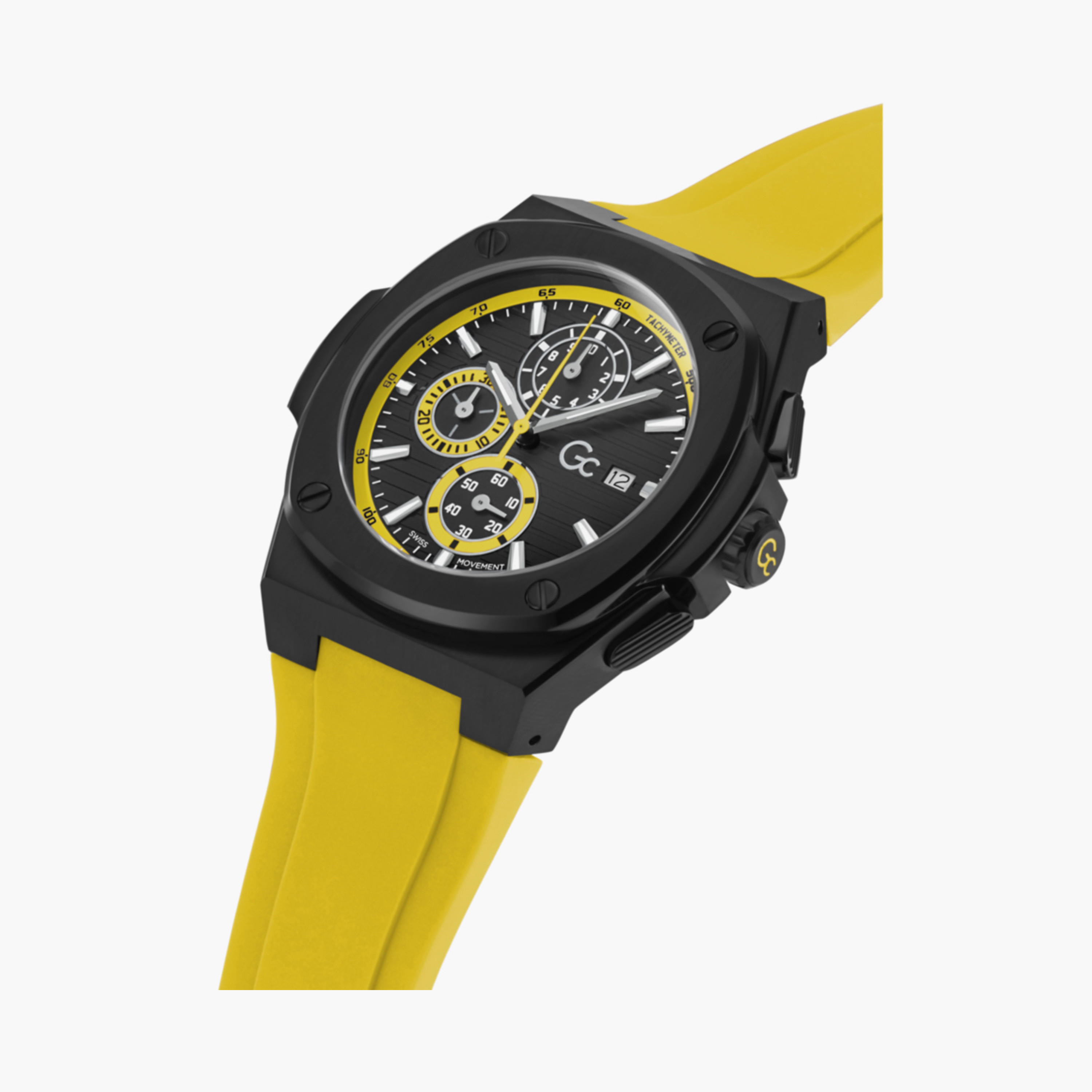 GC Men's 44 MM Red Chronograph Silicone Watch | Y99005G2MF-men-watchesandjewellery-watches-image-11