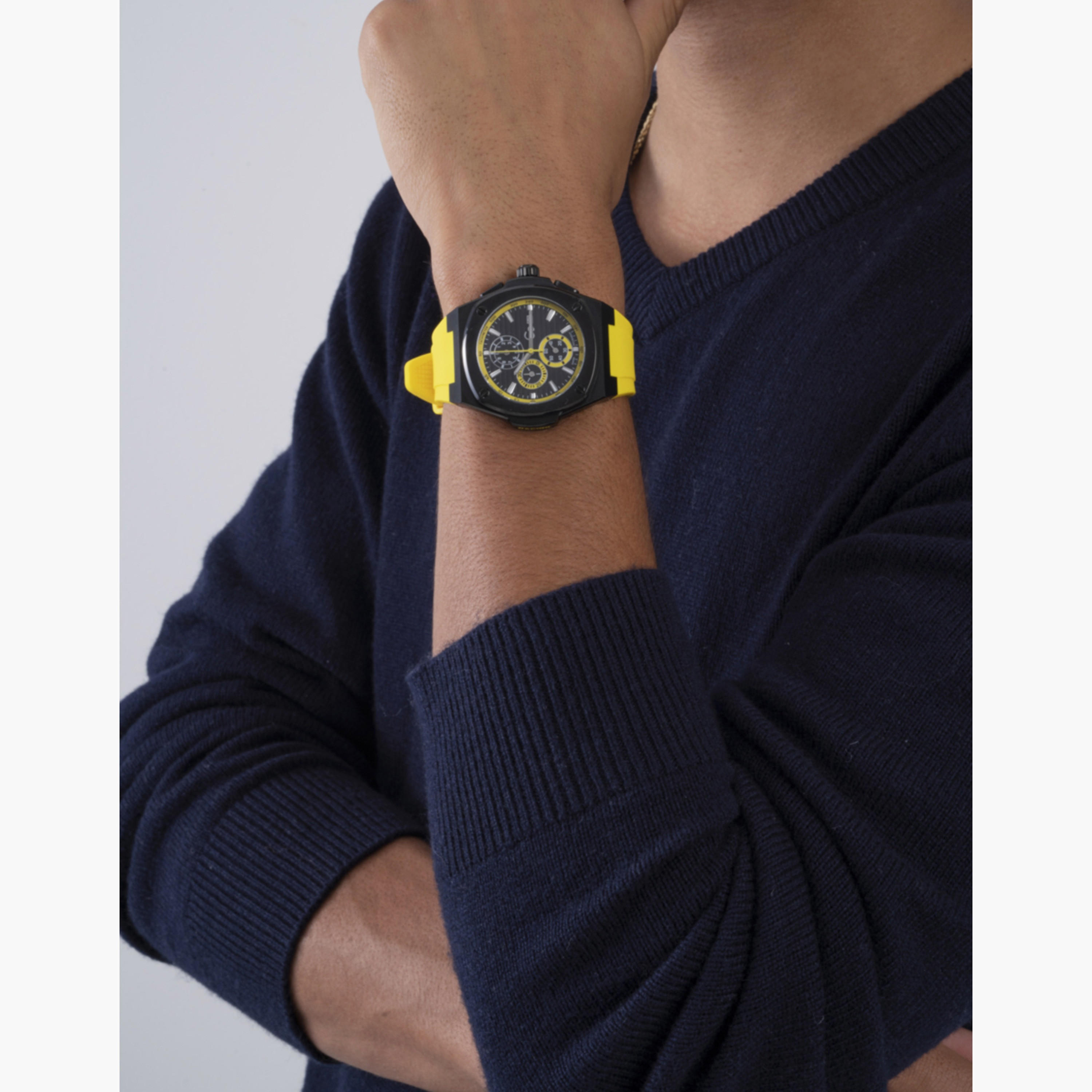 GC Men's 44 MM Red Chronograph Silicone Watch | Y99005G2MF-men-watchesandjewellery-watches-image-12