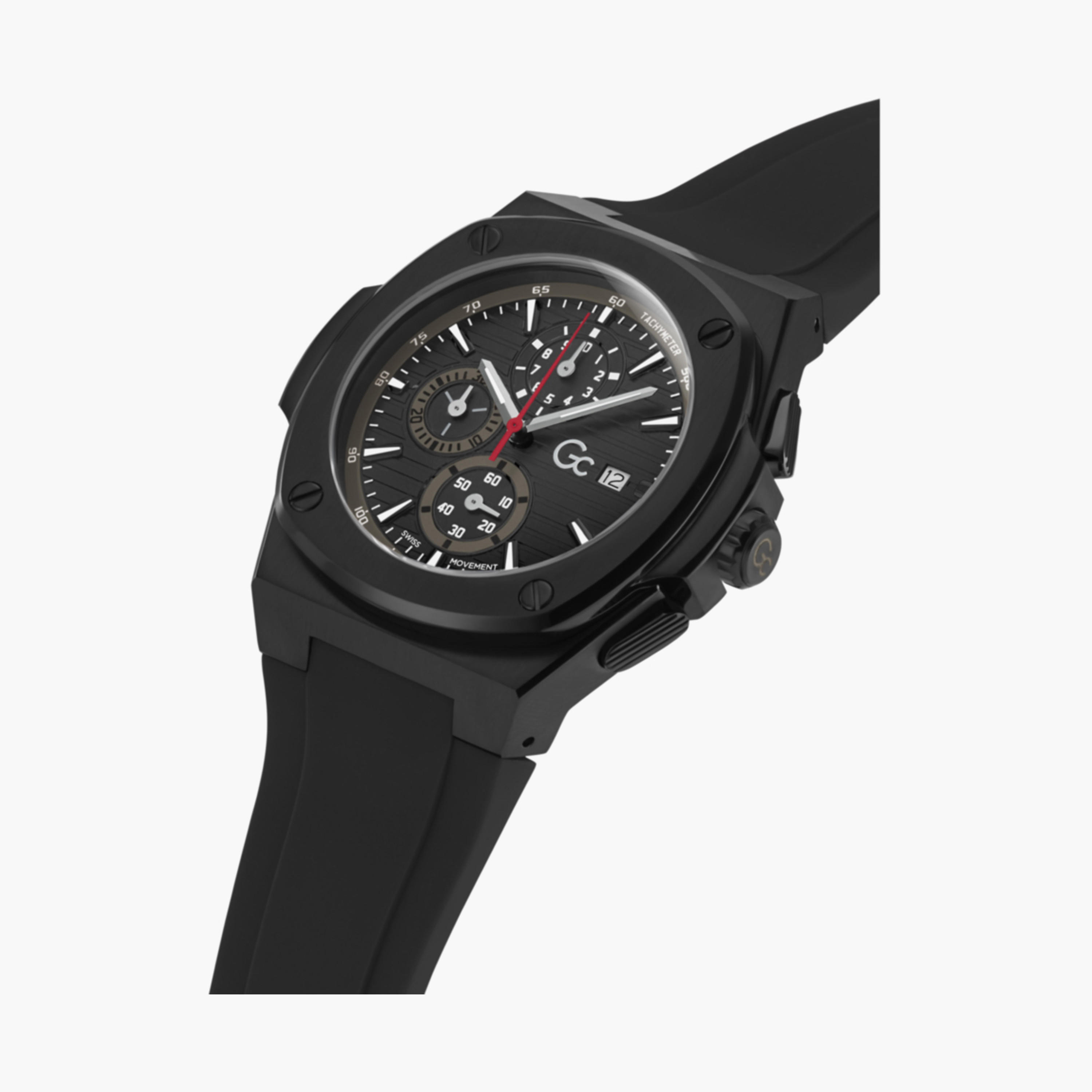 GC Men's 44 MM Red Chronograph Silicone Watch | Y99005G2MF-men-watchesandjewellery-watches-image-5