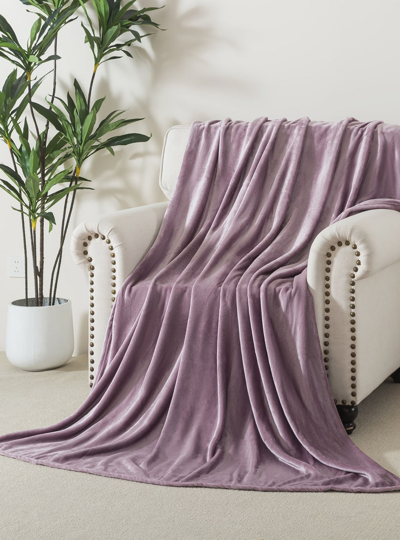 Luxury Soft Plush Flannel Blanket - 200x200 cms-household-bedding-blankets-image-2