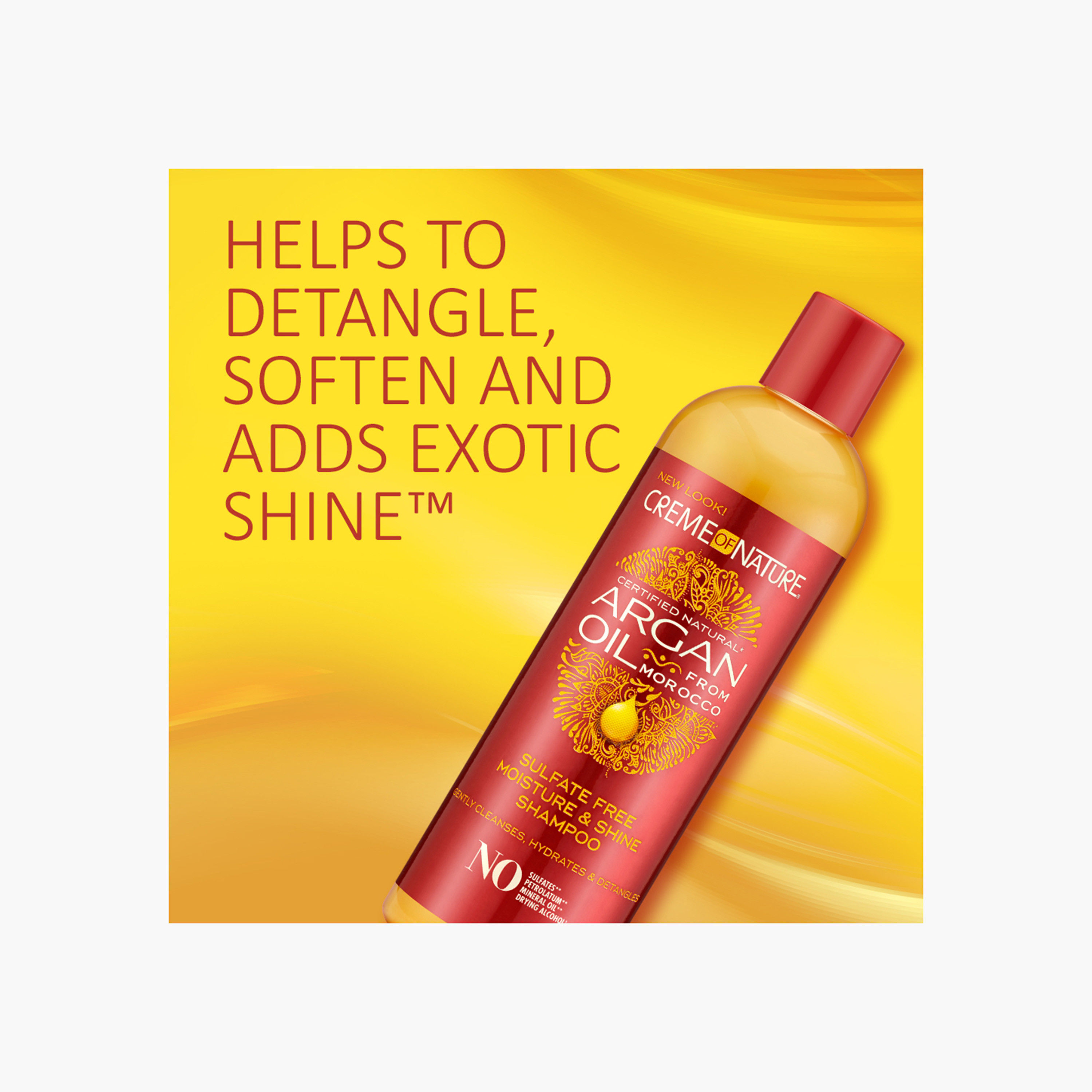 شامبو بزيت الأرجان خالٍ من الكبريتات للترطيب واللمعان من كريم أوف نيتشر- 354 مل-beautyandpersonalcare-hair-haircare-shampoos-image-2