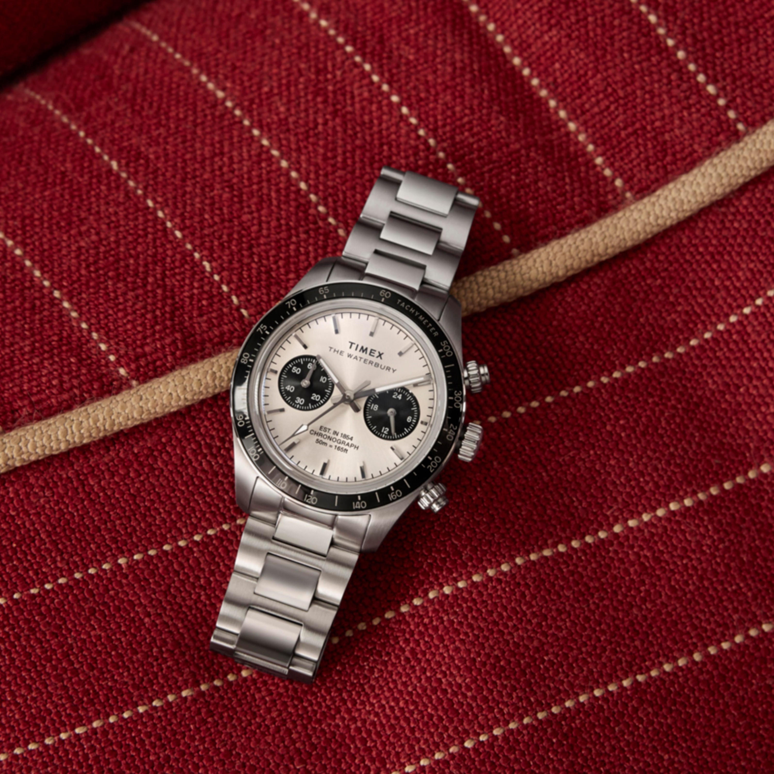 Timex Men's 39 MM Silver Chronograph Stainless Steel Watch | TW2Y19200-men-watchesandjewellery-watches-image-6