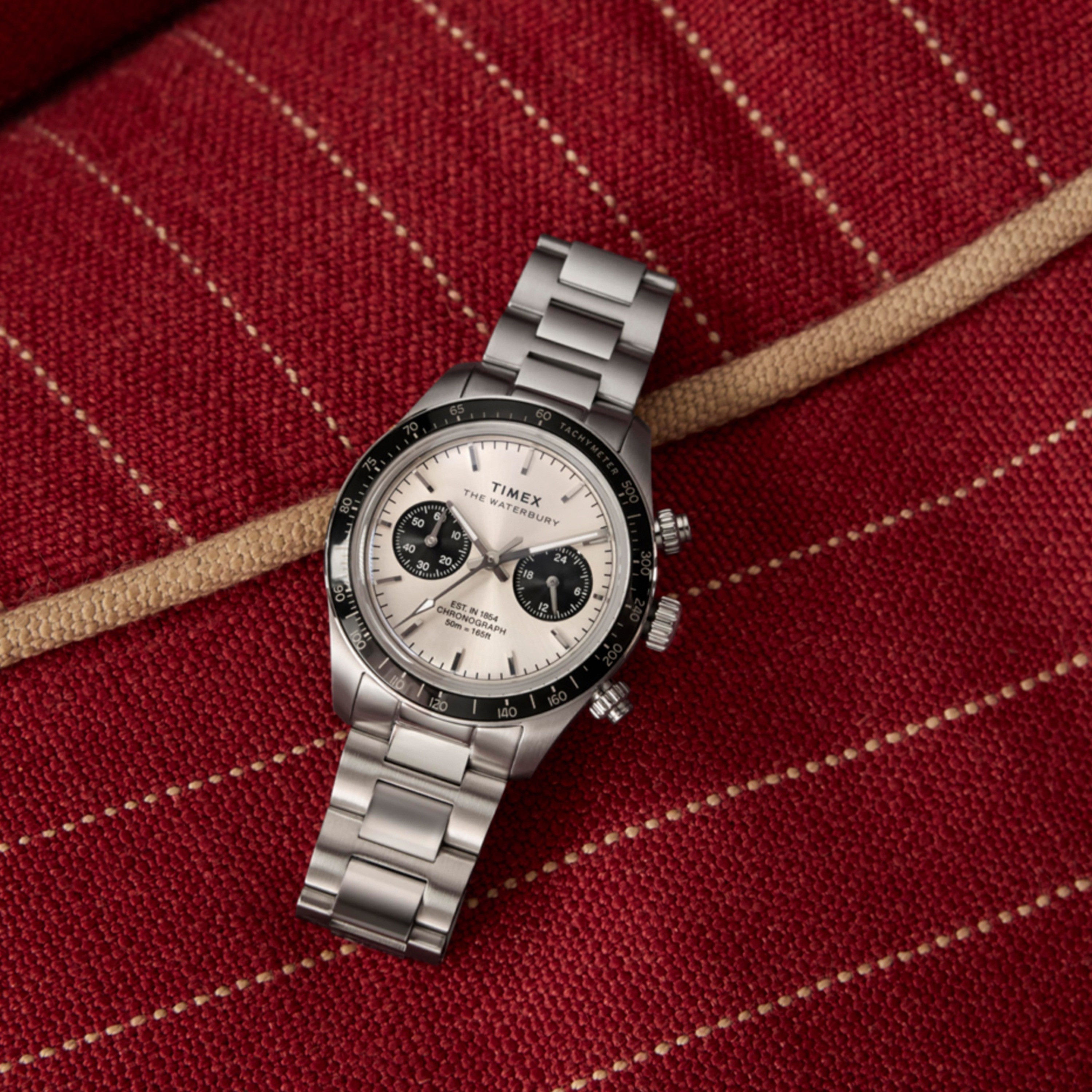 Timex Men's 39 MM Silver Chronograph Stainless Steel Watch | TW2Y19200-men-watchesandjewellery-watches-image-6