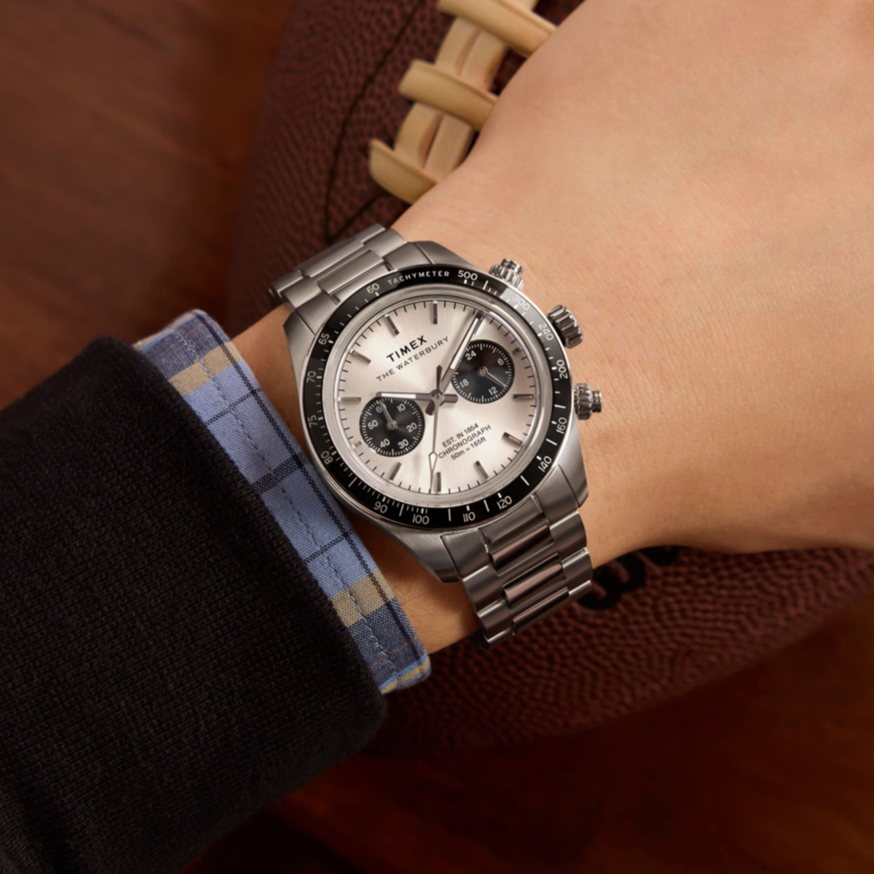 Timex Men's 39 MM Silver Chronograph Stainless Steel Watch | TW2Y19200-men-watchesandjewellery-watches-image-7