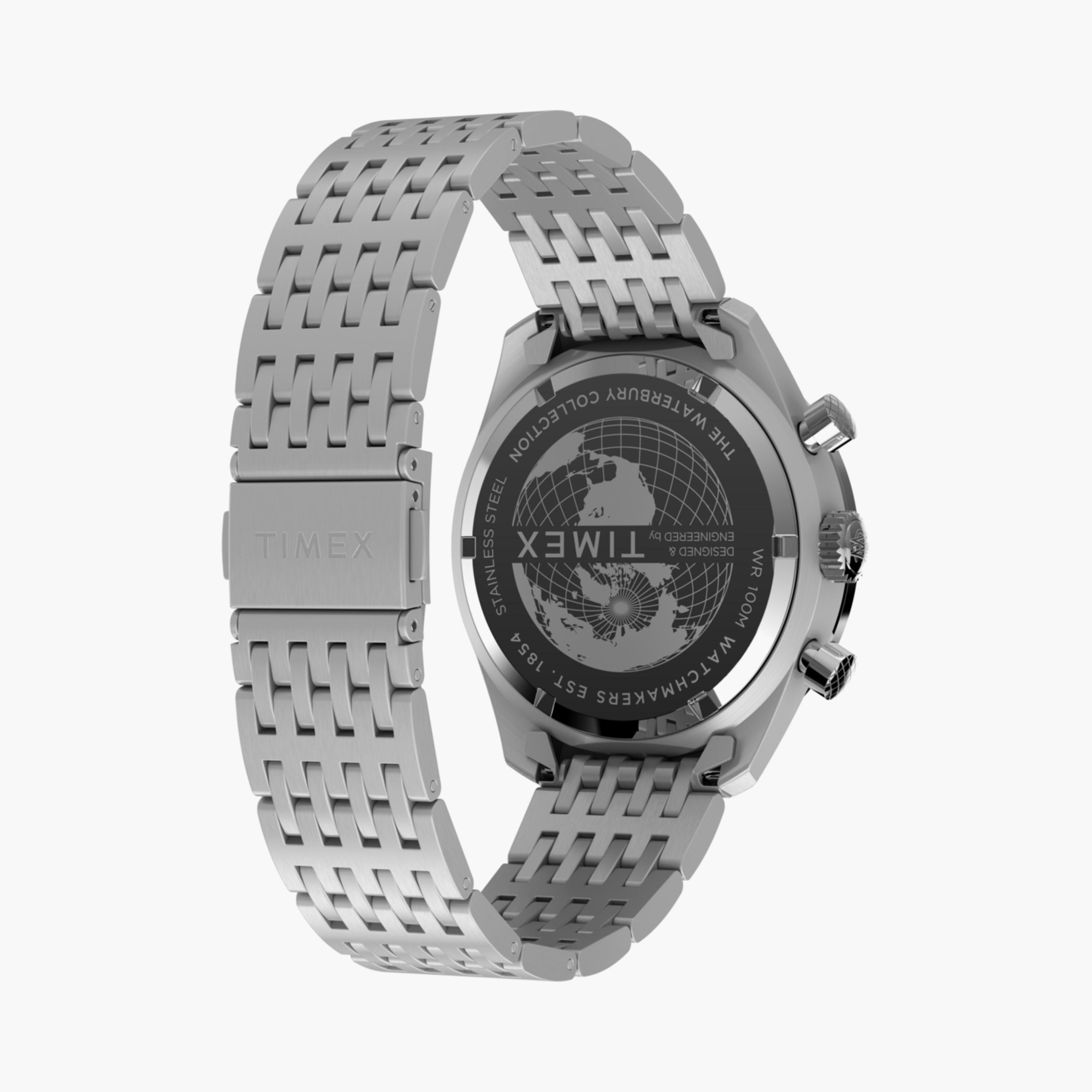 Timex Men's 41 MM Silver Chronograph Stainless Steel Watch | TW2Y18500-men-watchesandjewellery-watches-image-4