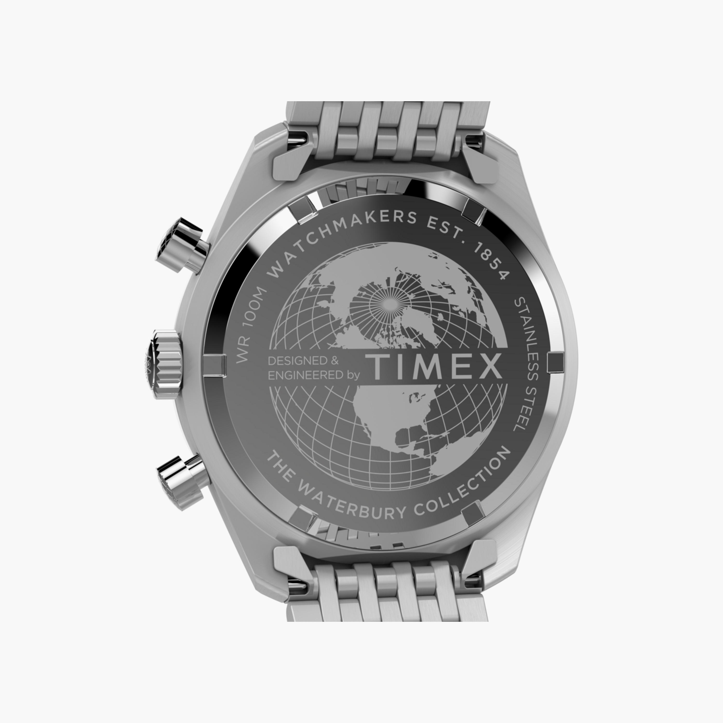 تايمكس ساعة يد رجالية 41 مم فضية كرونوغراف ستانلس ستيل | TW2Y18500-men-watchesandjewellery-watches-image-5