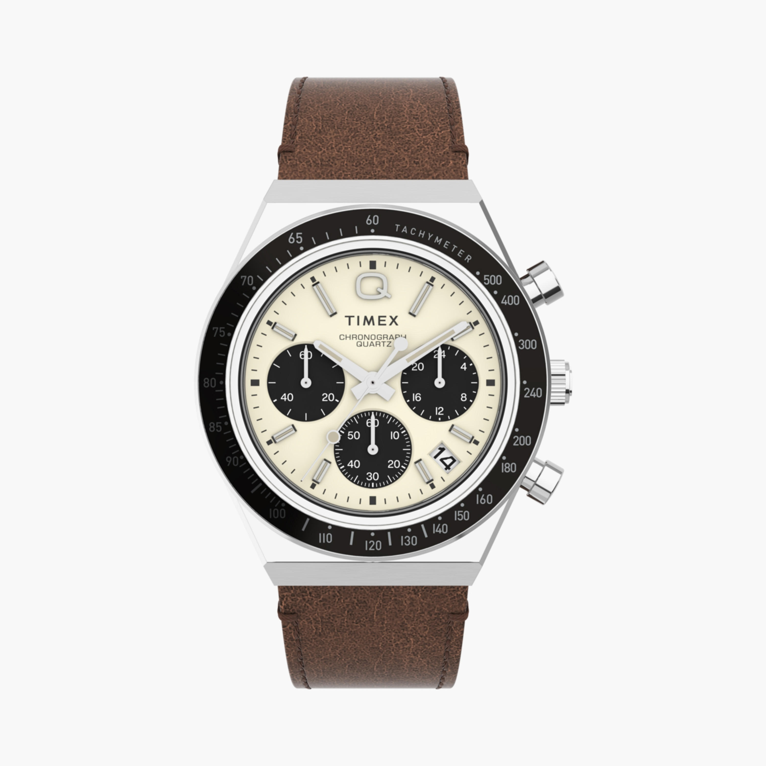 تايمكس ساعة يد رجالية 40 مم بنية كرونوغراف جلد | TW2V42800-men-watchesandjewellery-watches-image-1