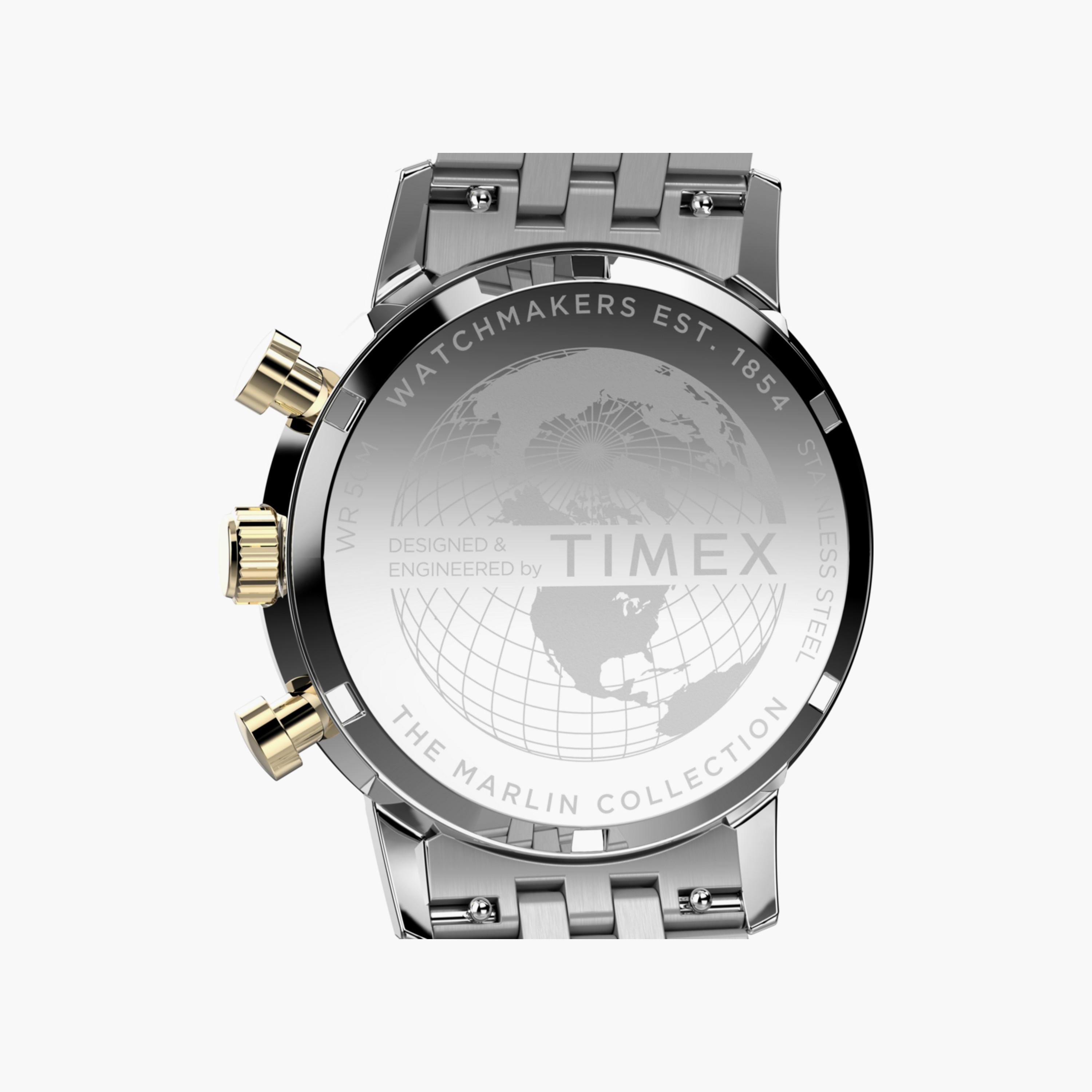 تايمكس ساعة يد رجالية 40 مم فضية كرونوغراف ستانلس ستيل | TW2W51600-men-watchesandjewellery-watches-image-19