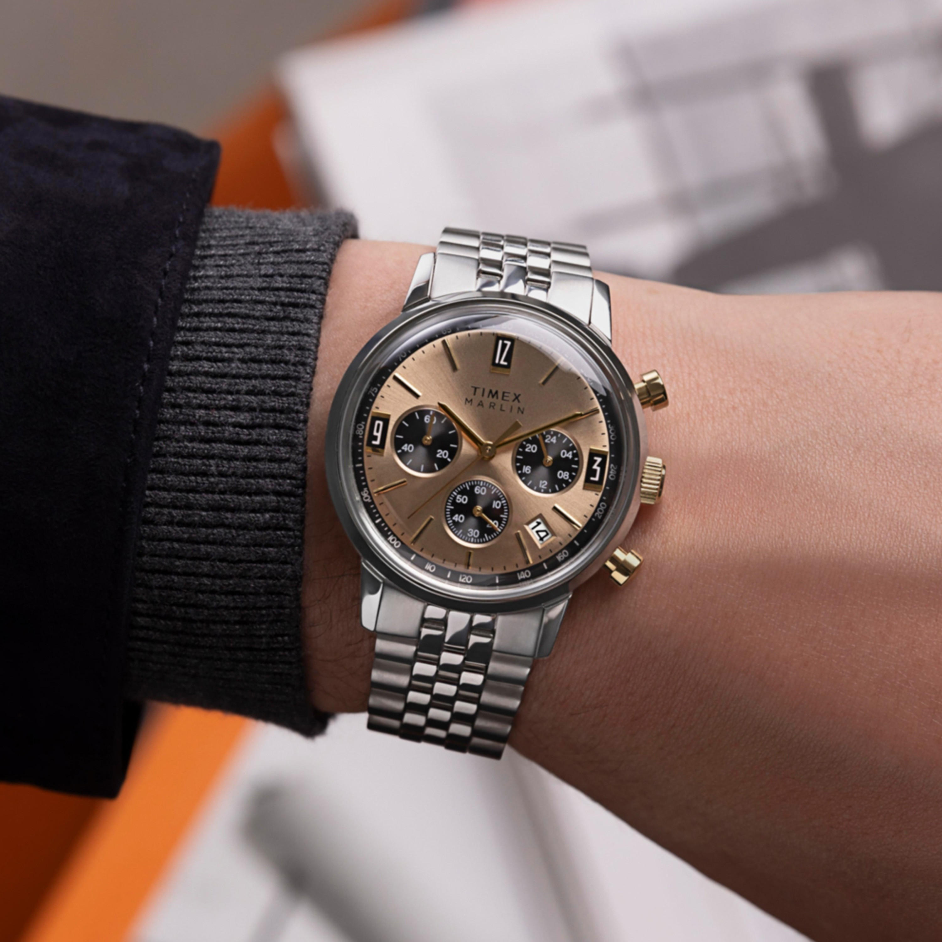 تايمكس ساعة يد رجالية 40 مم فضية كرونوغراف ستانلس ستيل | TW2W51600-men-watchesandjewellery-watches-image-20
