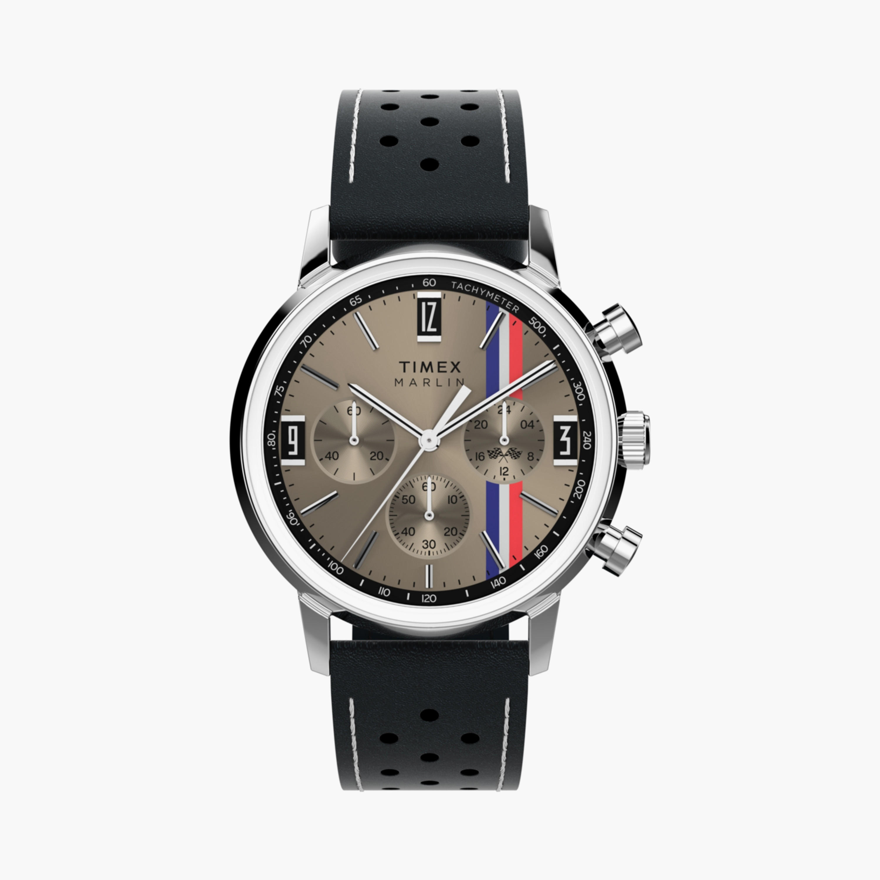 تايمكس ساعة يد رجالية 40 مم سوداء كرونوغراف جلد | TW2W98900-men-watchesandjewellery-watches-image-1