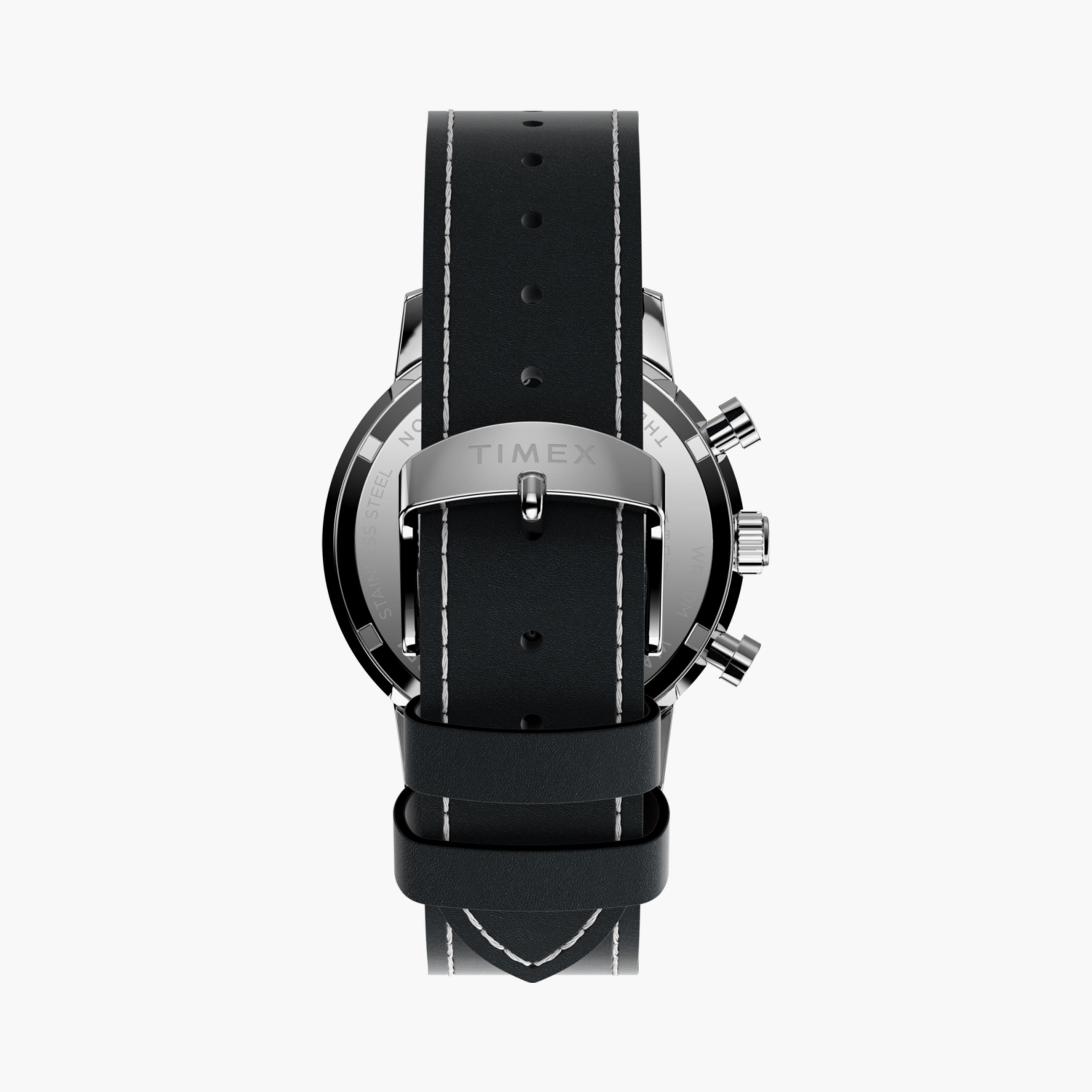 تايمكس ساعة يد رجالية 40 مم سوداء كرونوغراف جلد | TW2W98900-men-watchesandjewellery-watches-image-3