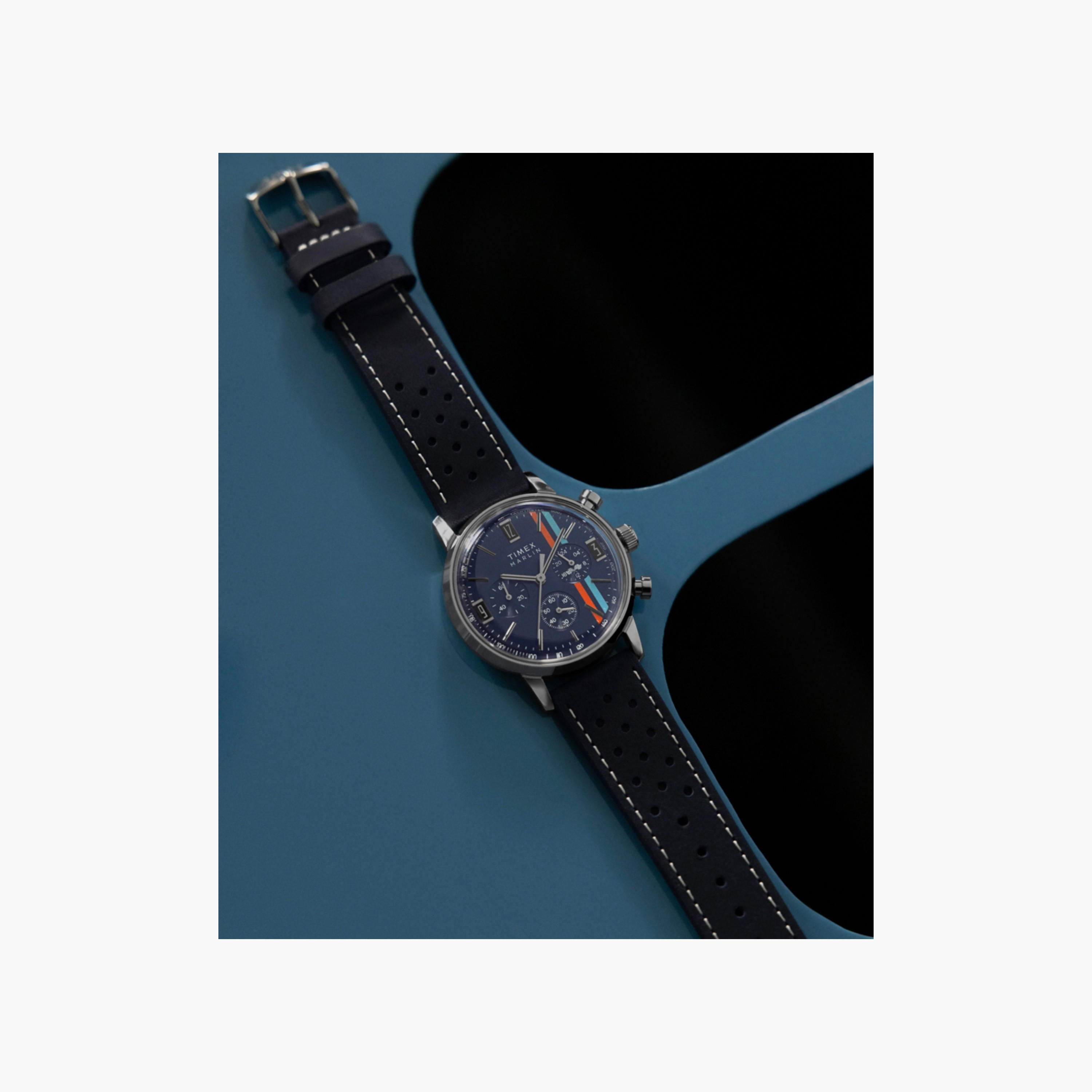 تايمكس ساعة يد رجالية 40 مم سوداء كرونوغراف جلد | TW2W98900-men-watchesandjewellery-watches-image-13