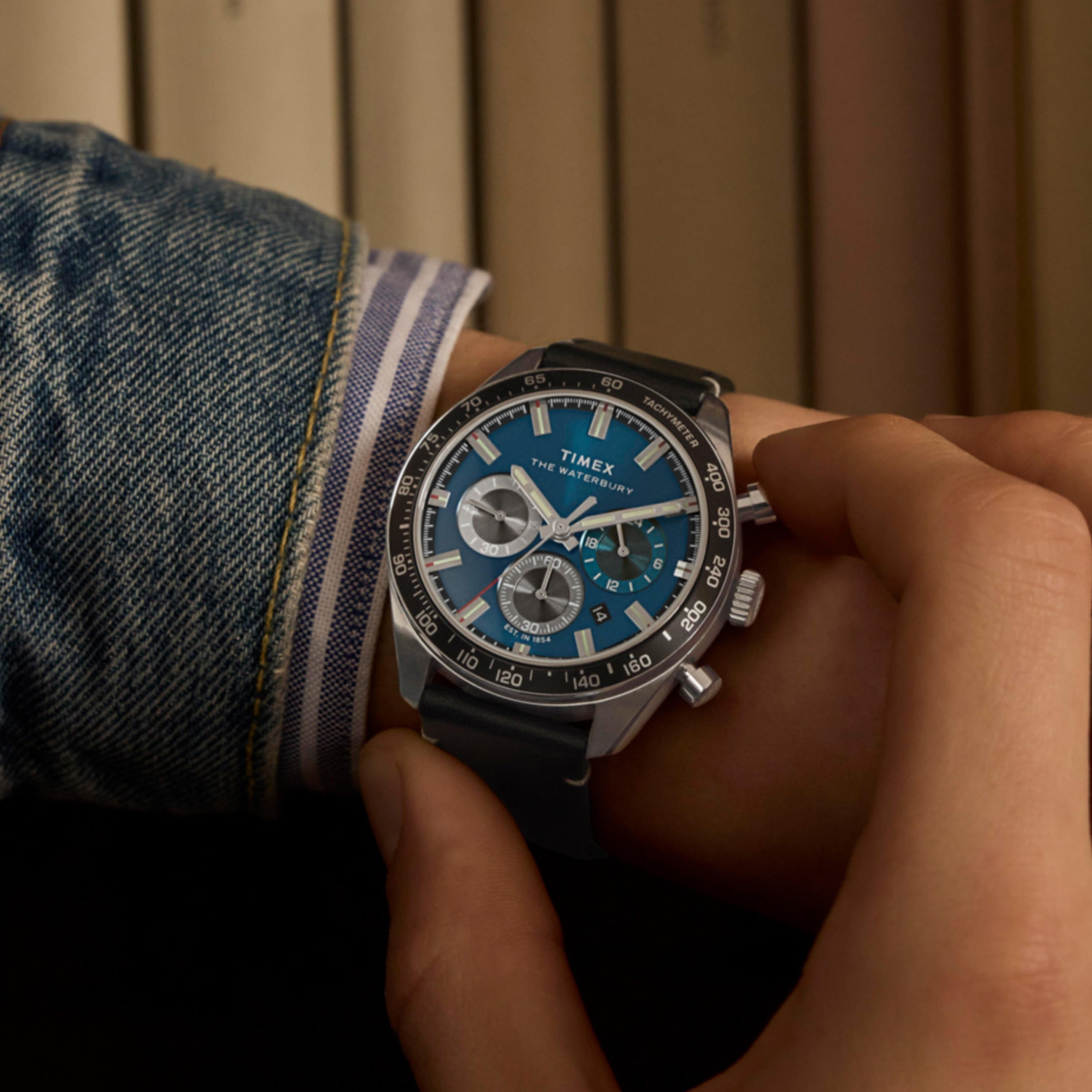 تايمكس ساعة يد رجالية 41 مم فضية كرونوغراف ستانلس ستيل | TW2Y18500-men-watchesandjewellery-watches-image-13