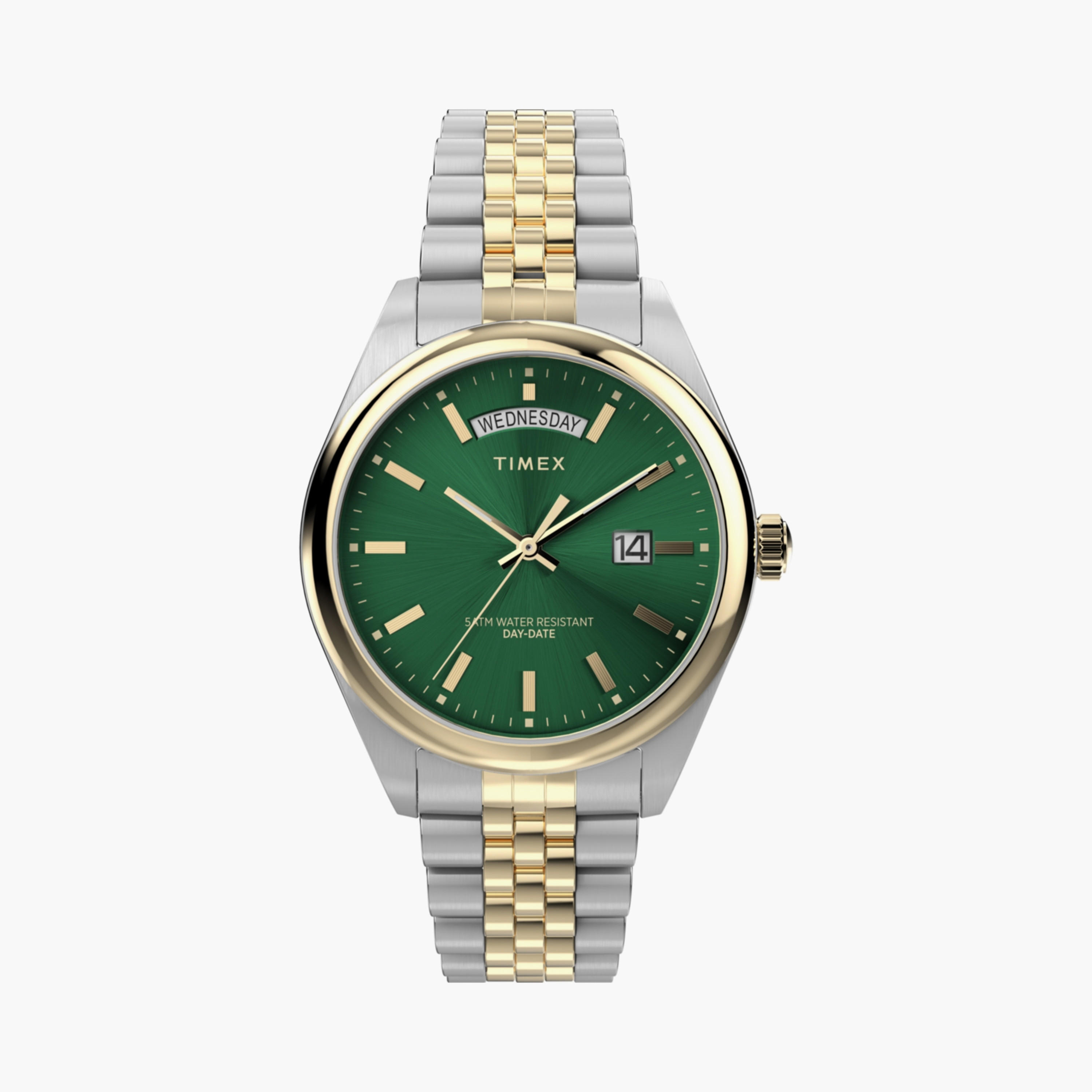تايمكس ساعة يد رجالية 41 مم فضية وذهبية أنالوج ستانلس ستيل | TW2W42800-men-watchesandjewellery-watches-image-1