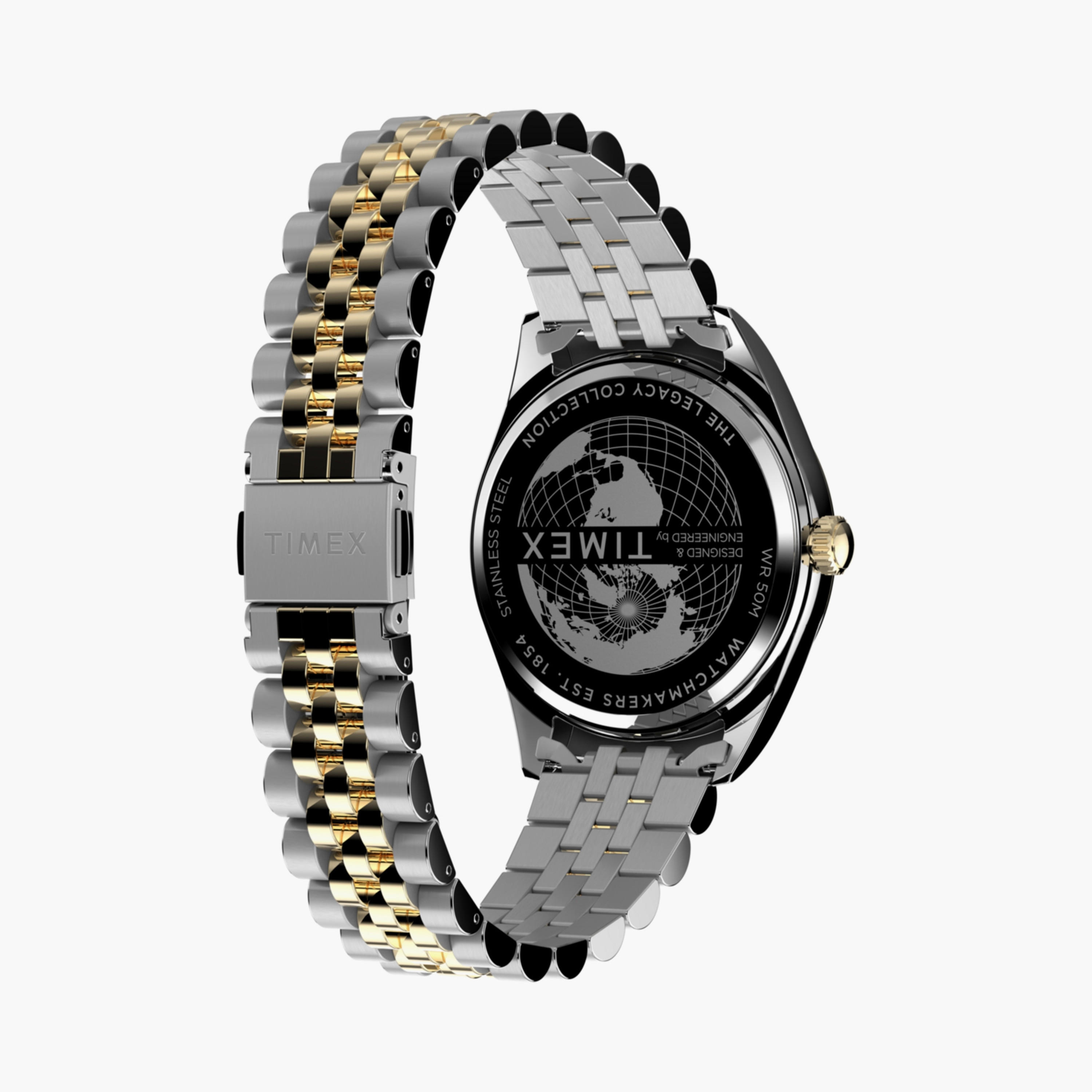 Timex Men's 41 MM Silver & Gold Analog Stainless Steel Watch | TW2W42800-men-watchesandjewellery-watches-image-4