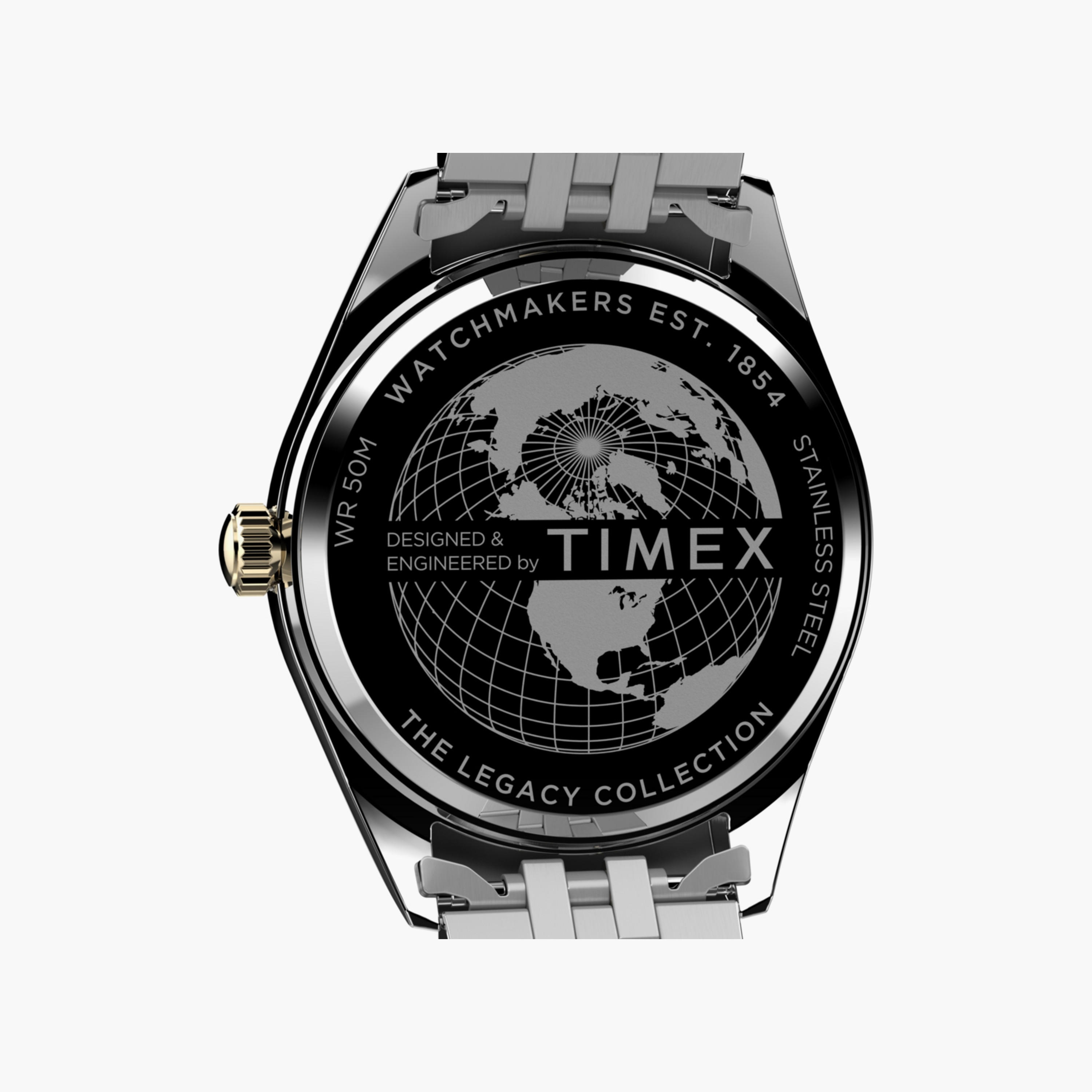 تايمكس ساعة يد رجالية 41 مم فضية وذهبية أنالوج ستانلس ستيل | TW2W42800-men-watchesandjewellery-watches-image-5