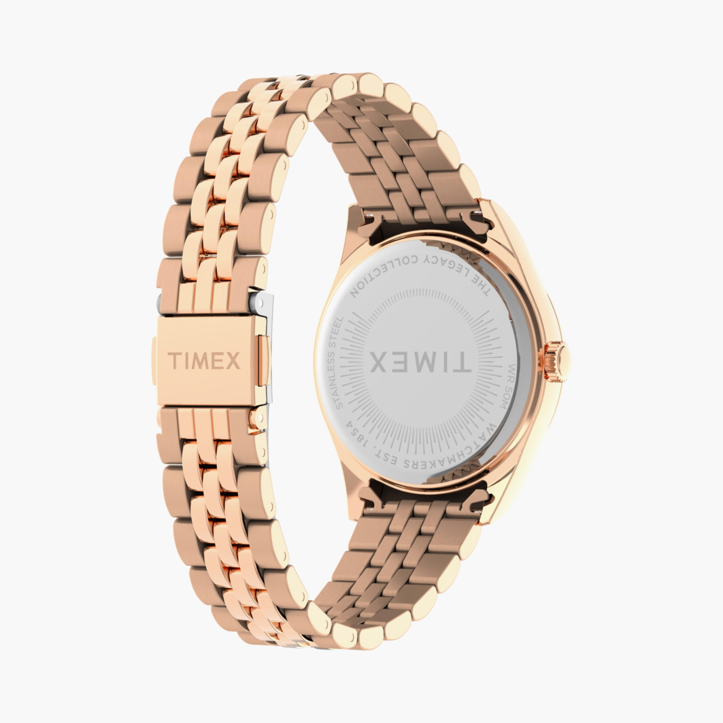 تايمكس ساعة يد نسائية 36 مم ذهبية وردية أنالوج ستانلس ستيل | TW2W32200-women-watchesandjewellery-watches-image-4