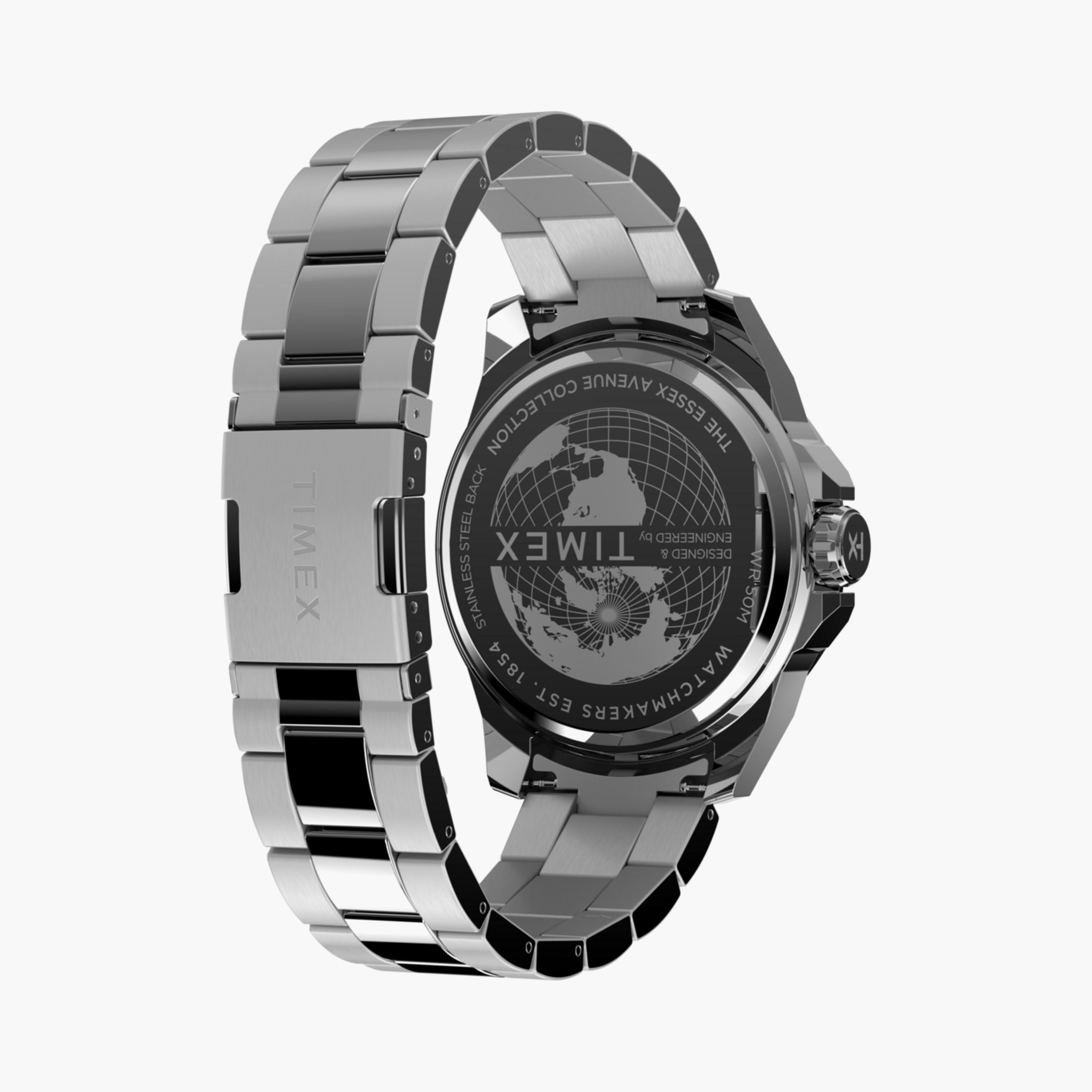 تايمكس ساعة يد رجالية 46 مم فضية أنالوج ستانلس ستيل | TW2W79900-men-watchesandjewellery-watches-image-4