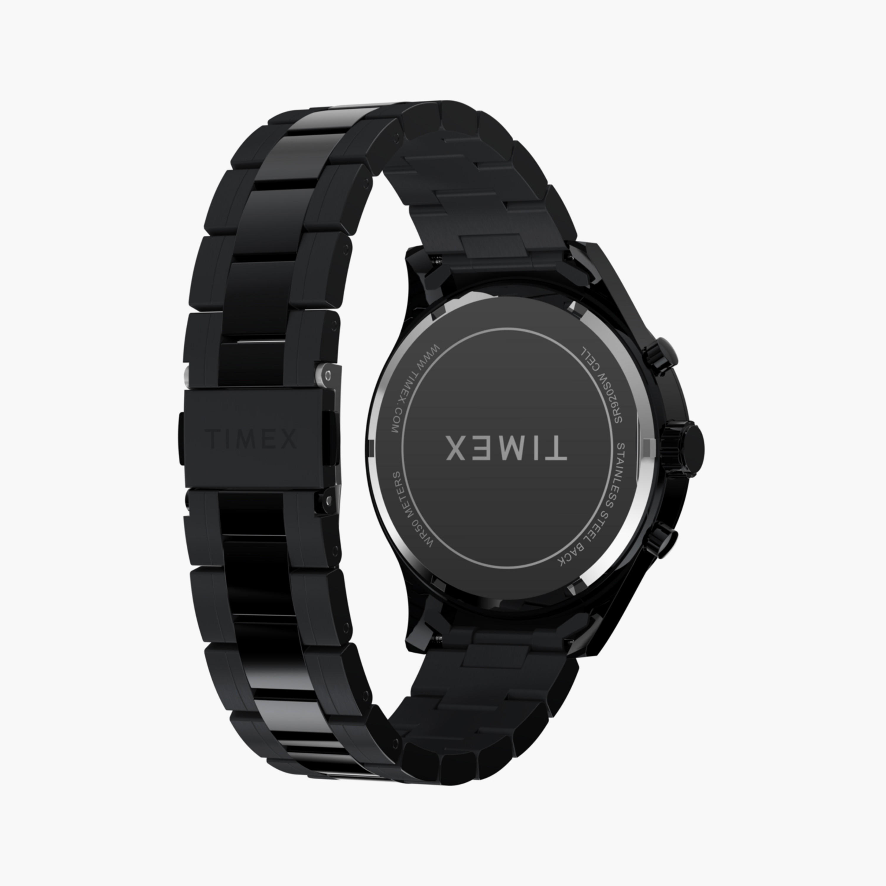 تايمكس ساعة يد رجالية 43 مم سوداء كرونوغراف ستانلس ستيل | TW2Y01600-men-watchesandjewellery-watches-image-4