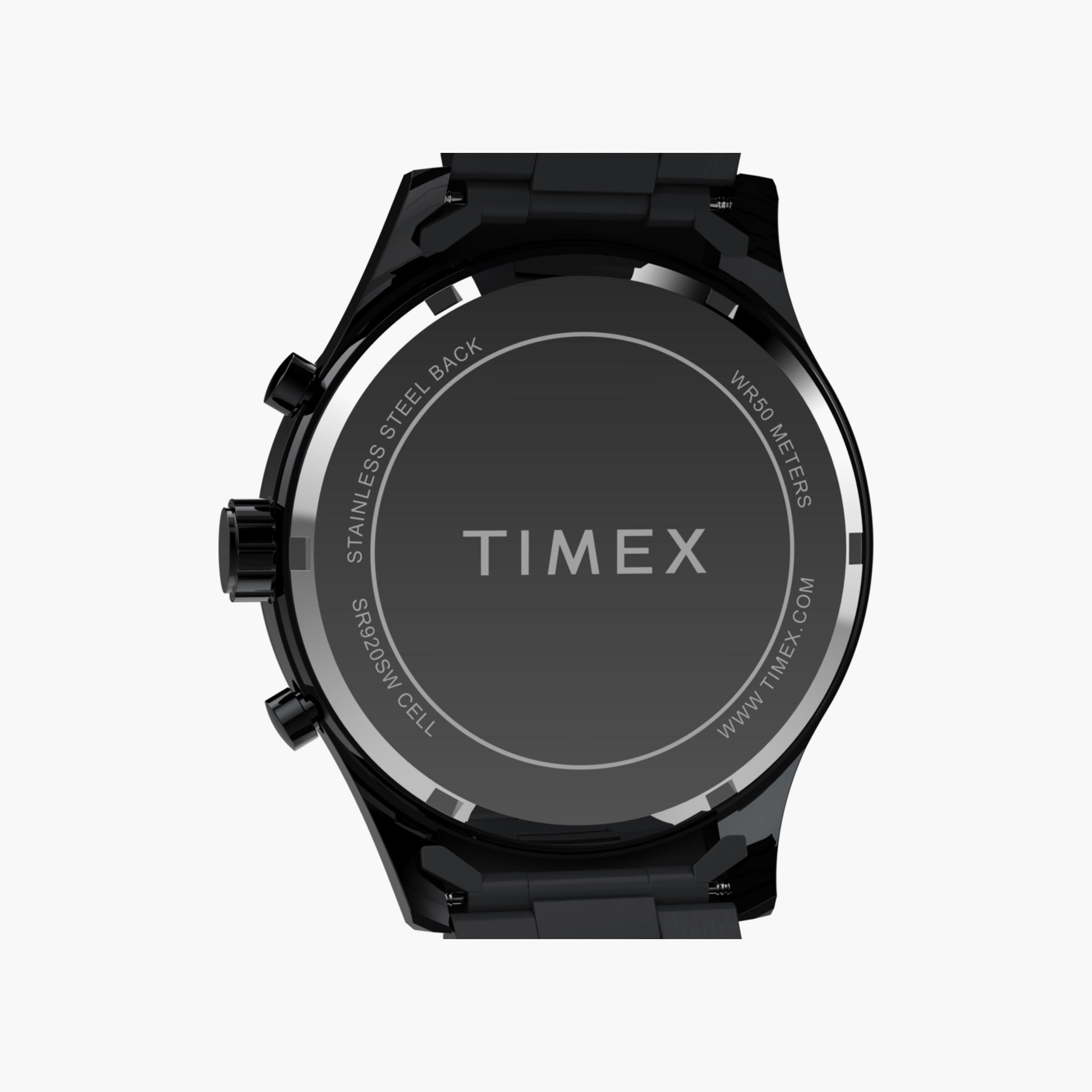 تايمكس ساعة يد رجالية 43 مم سوداء كرونوغراف ستانلس ستيل | TW2Y01600-men-watchesandjewellery-watches-image-5