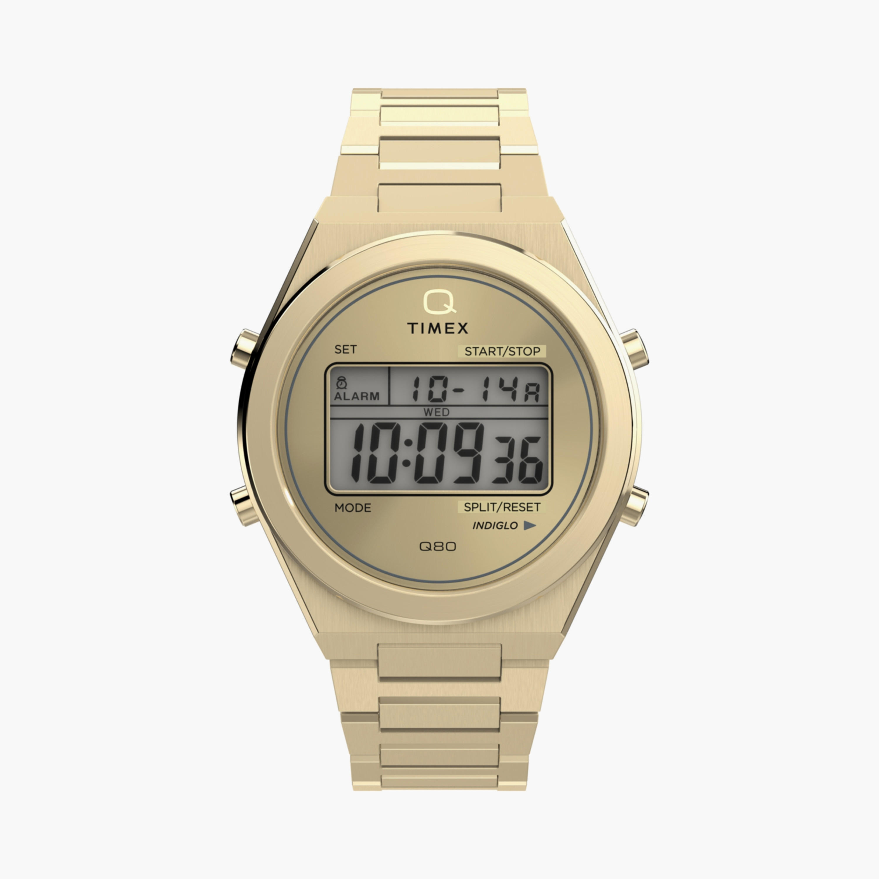 تايمكس ساعة يد رجالية 39 مم ذهبية رقمية ستانلس ستيل | TW2Y09700-men-watchesandjewellery-watches-image-1