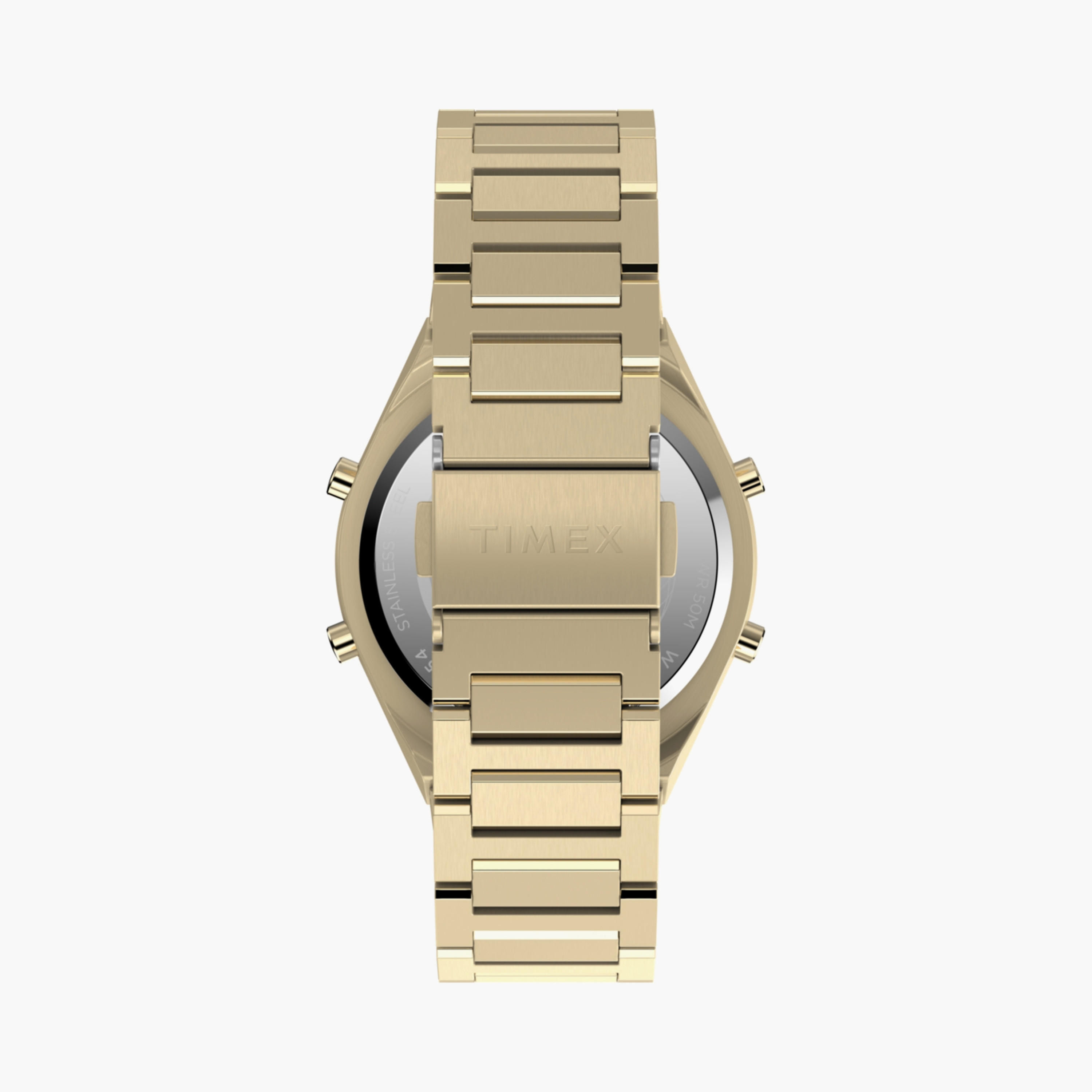 تايمكس ساعة يد رجالية 39 مم ذهبية رقمية ستانلس ستيل | TW2Y09700-men-watchesandjewellery-watches-image-3