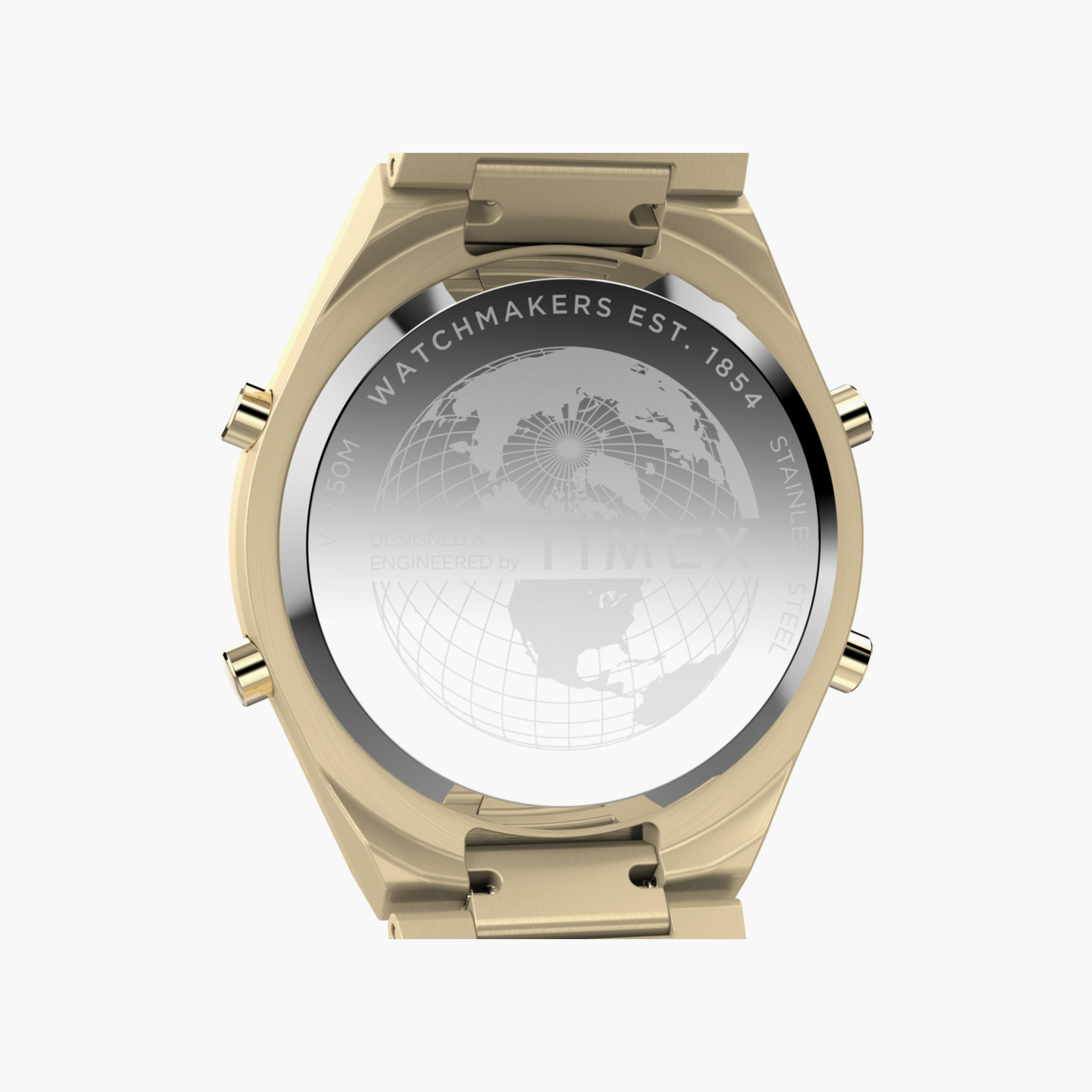 تايمكس ساعة يد رجالية 39 مم ذهبية رقمية ستانلس ستيل | TW2Y09700-men-watchesandjewellery-watches-image-5