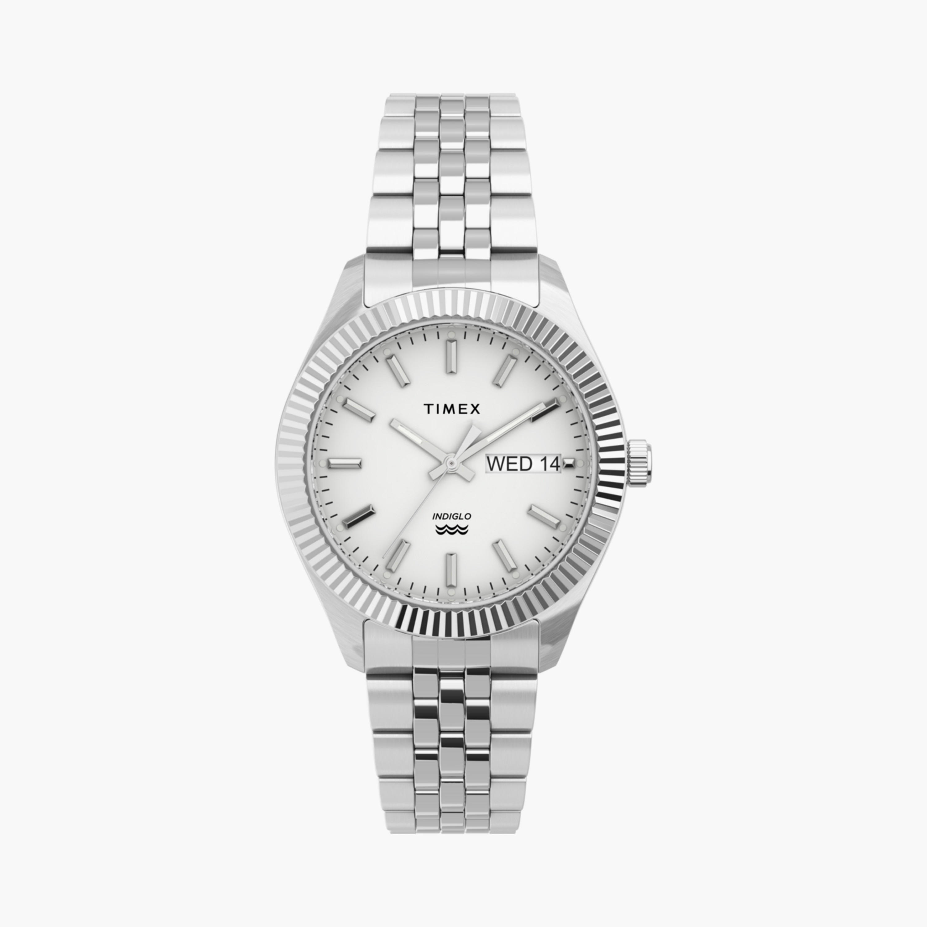 Timex Women's 36 MM Silver Analog Stainless Steel Watch | TW2U78700-women-watchesandjewellery-watches-image-1