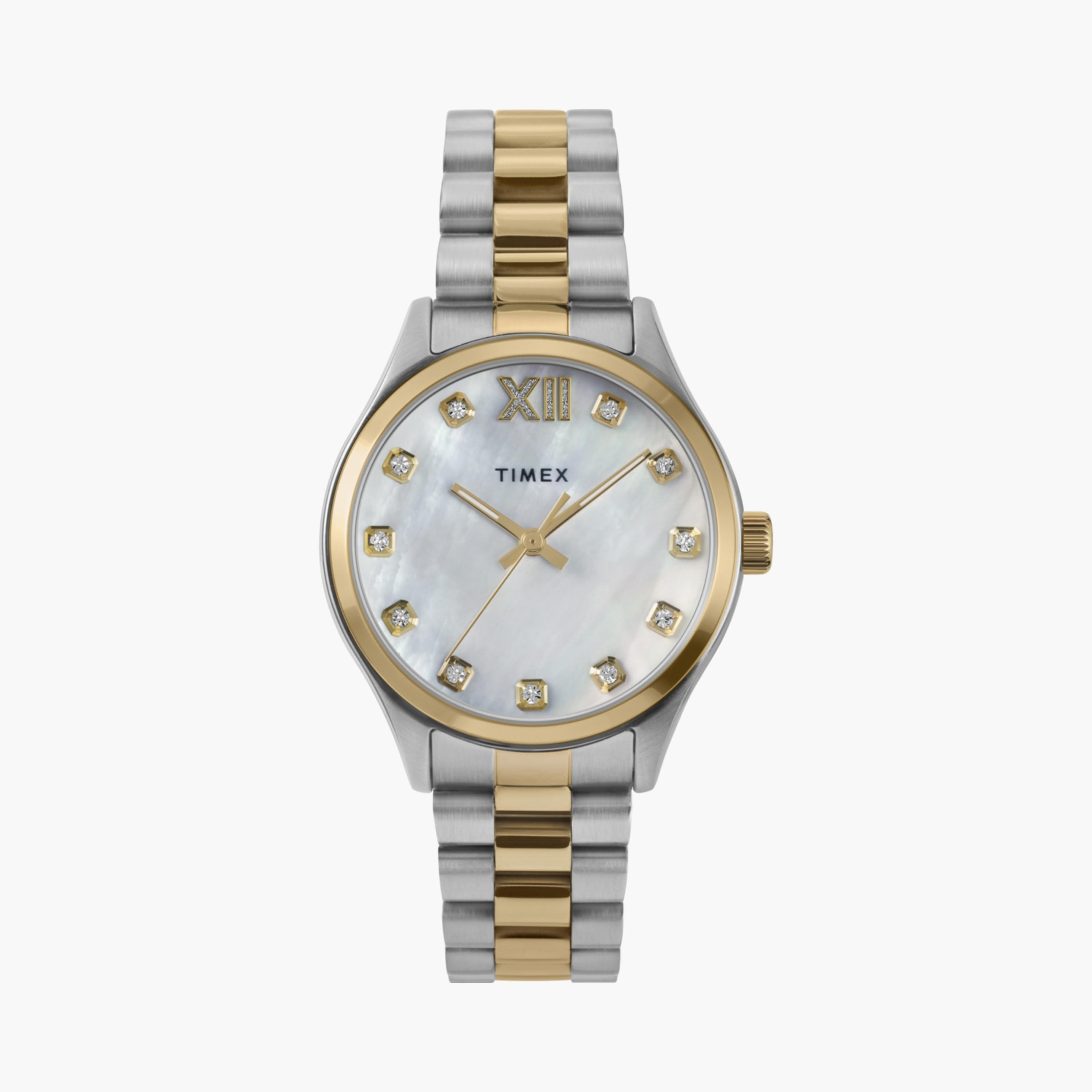 Timex Women's 34 MM Silver Analog Stainless Steel Watch | TW2W85300-women-watchesandjewellery-watches-image-1