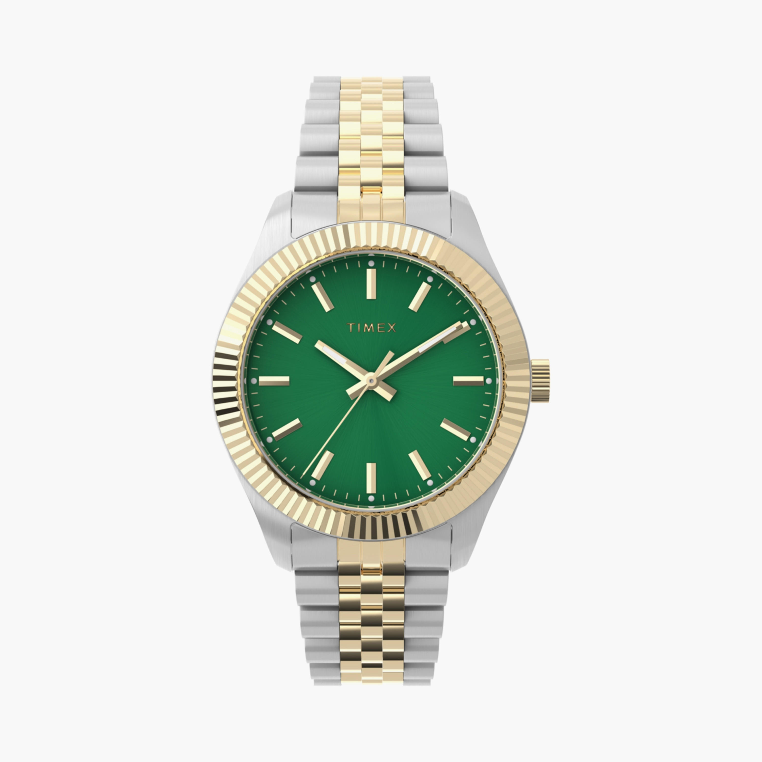 Timex Women's 36 MM Silver & Gold Analog Stainless Steel Watch | TW2W87400-women-watchesandjewellery-watches-image-1