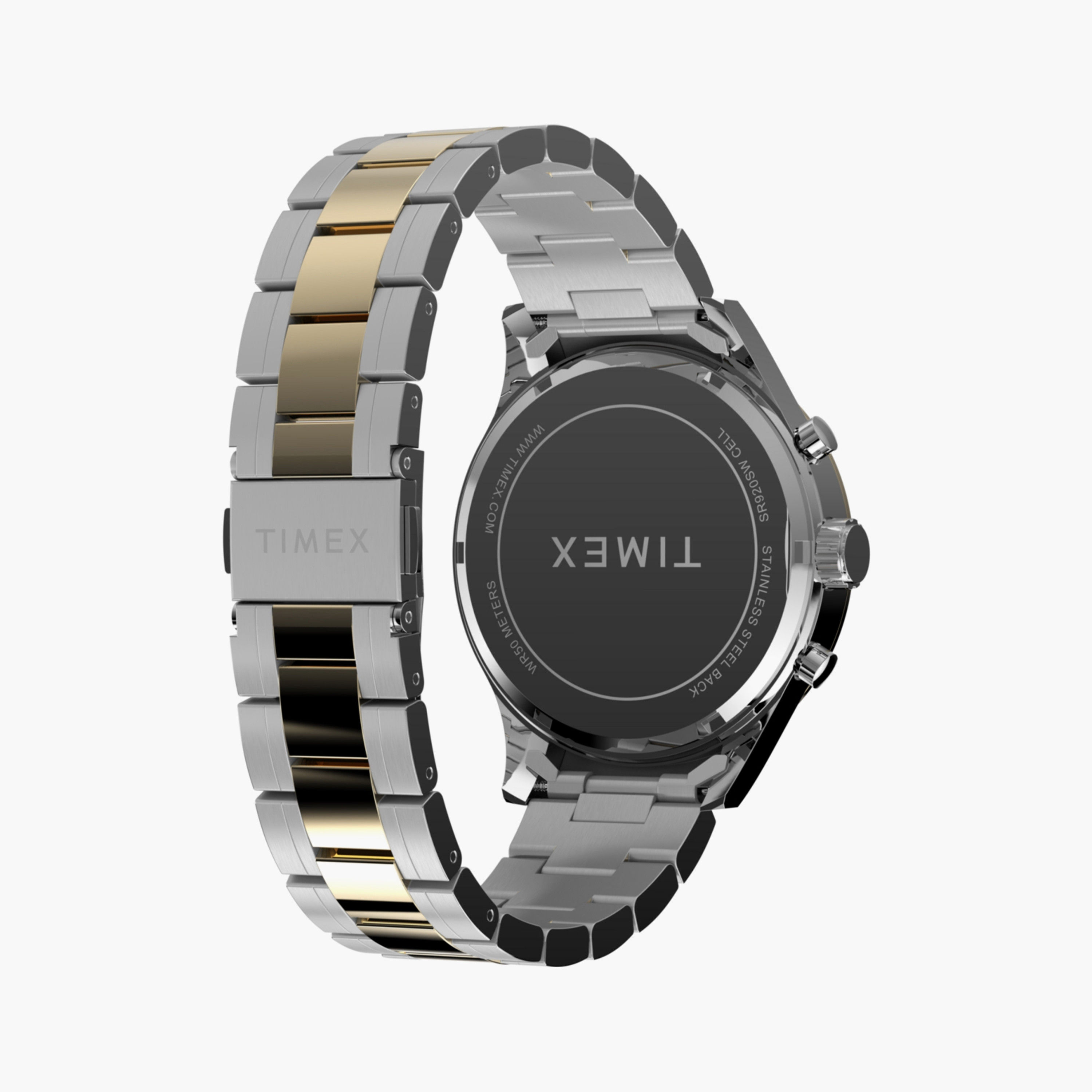 Timex Men's 43 MM Silver & Gold Chronograph Stainless Steel Watch | TW2Y01500-men-watchesandjewellery-watches-image-4
