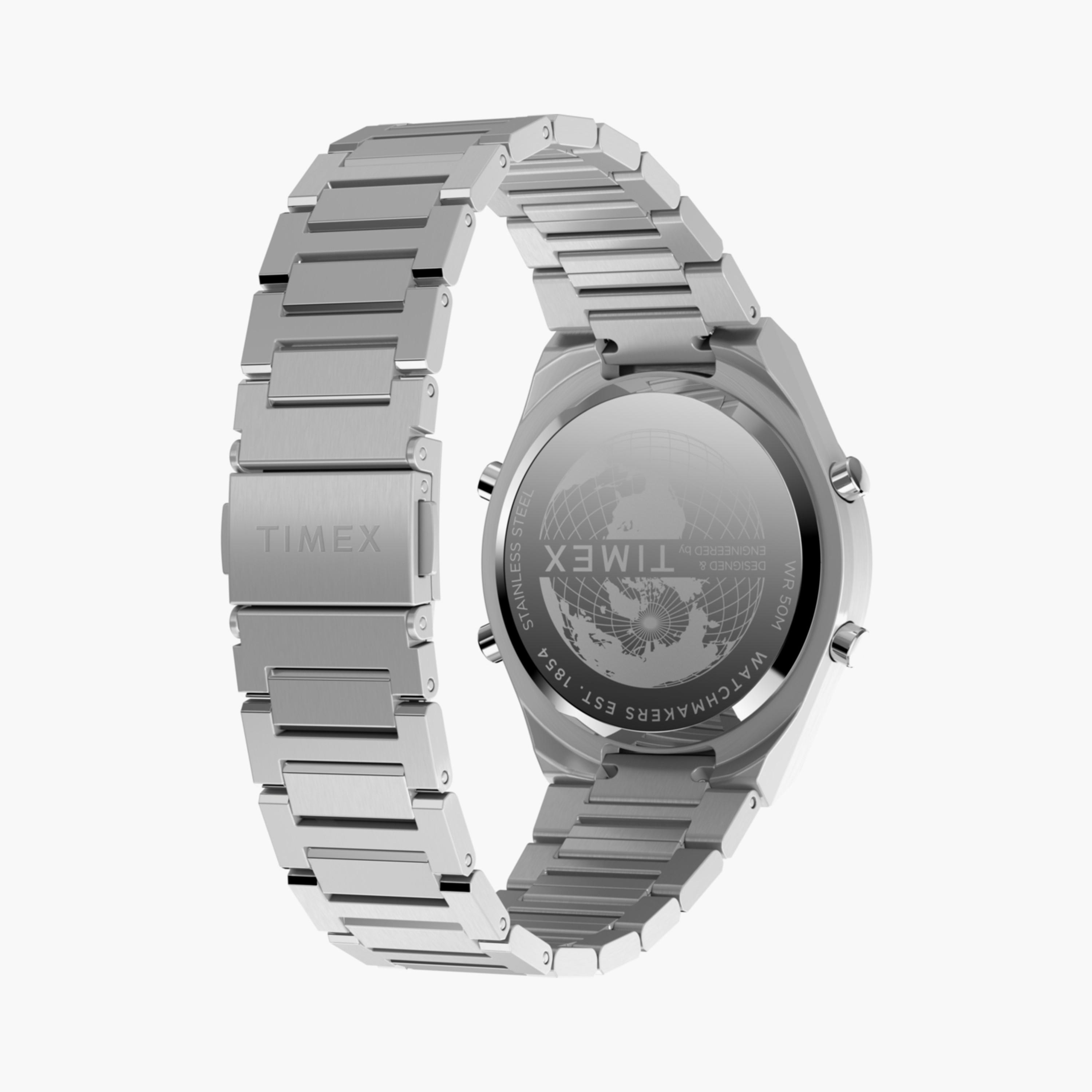 تايمكس ساعة يد رجالية 39 مم ذهبية رقمية ستانلس ستيل | TW2Y09700-men-watchesandjewellery-watches-image-4