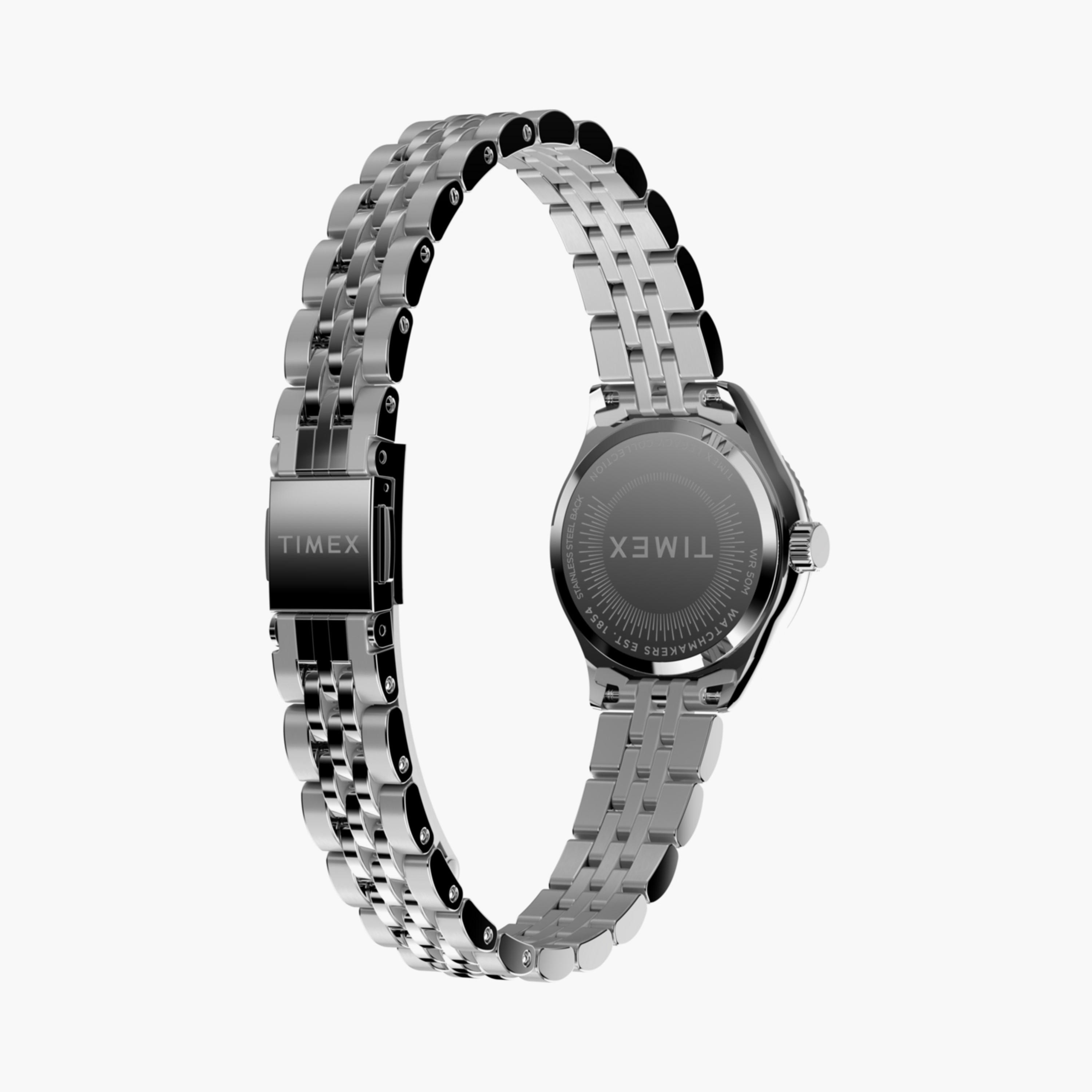 تايمكس ساعة يد نسائية 25 مم فضية أنالوج ستانلس ستيل | TW2W90700-women-watchesandjewellery-watches-image-4