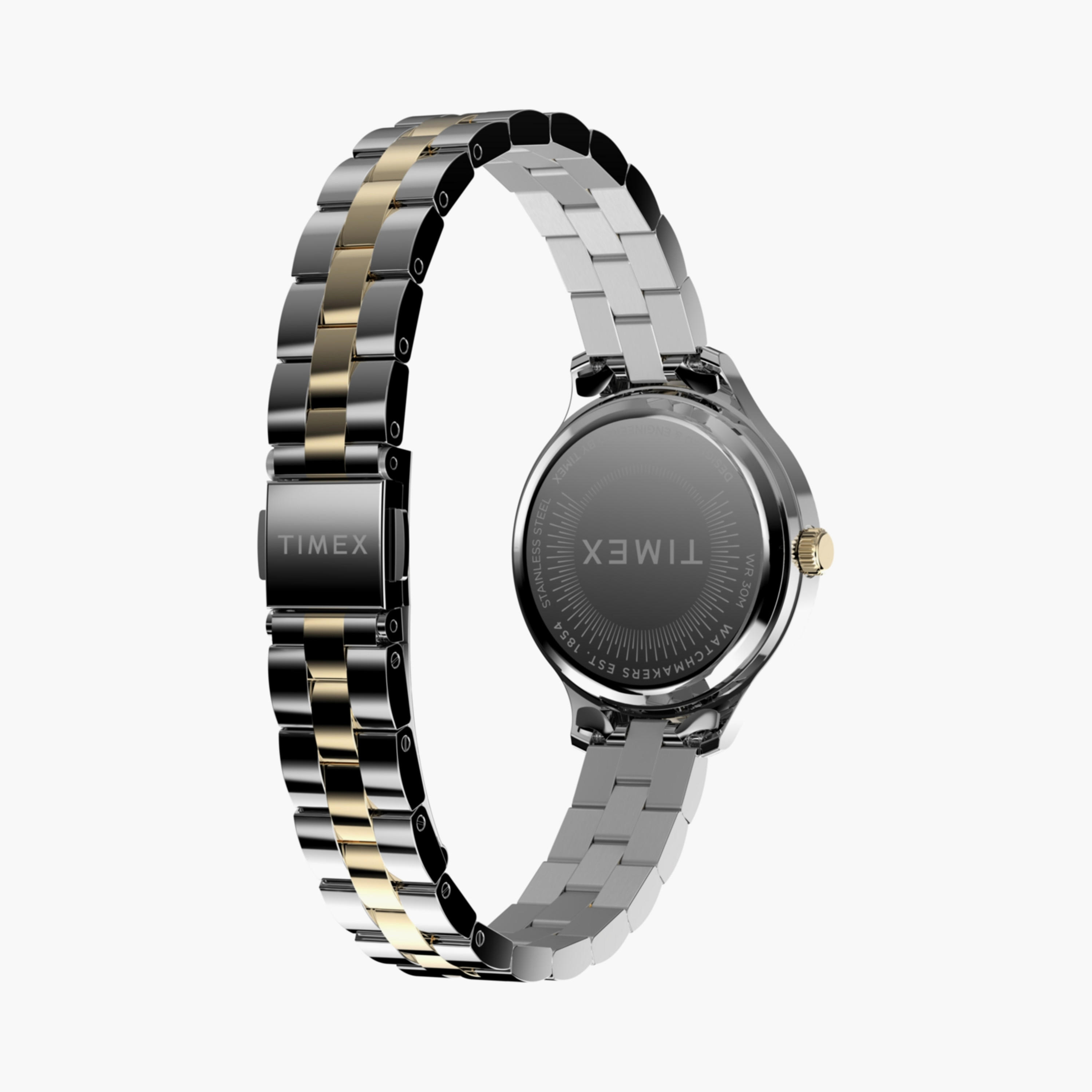 تايمكس ساعة يد نسائية 32 مم فضية وذهبية أنالوج ستانلس ستيل | TW2W98100-women-watchesandjewellery-watches-image-4