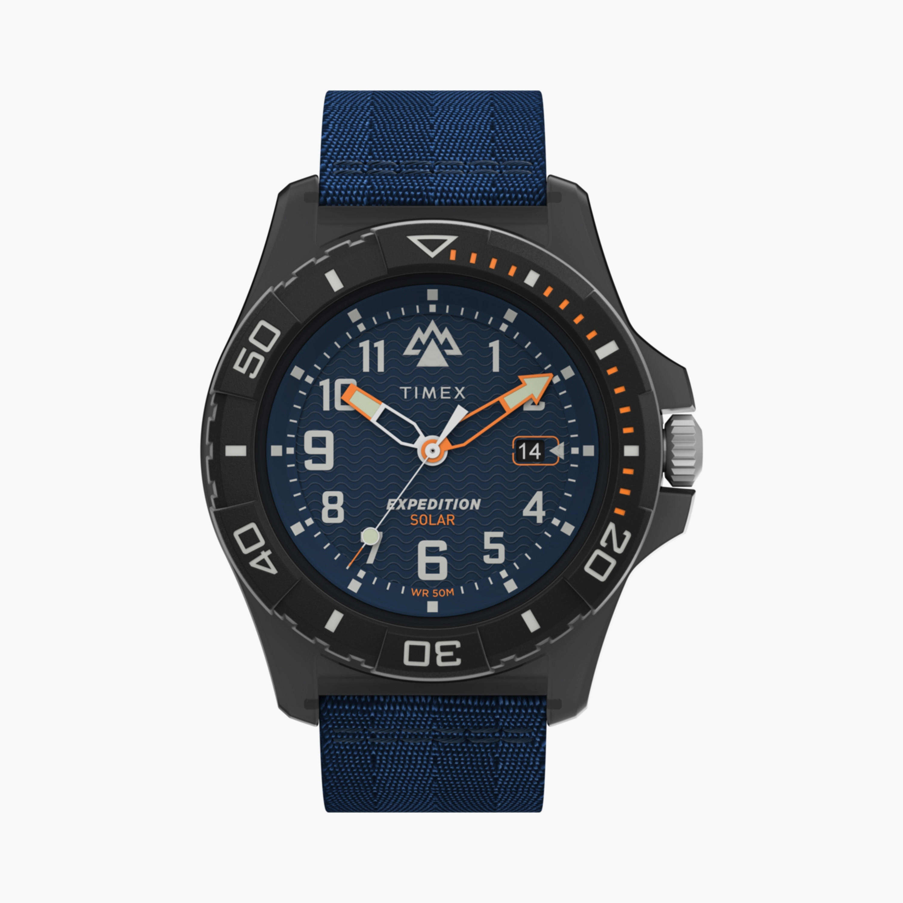 تايمكس ساعة يد رجالية 46 مم زرقاء أنالوج قماش | TW2V40300-men-watchesandjewellery-watches-image-1