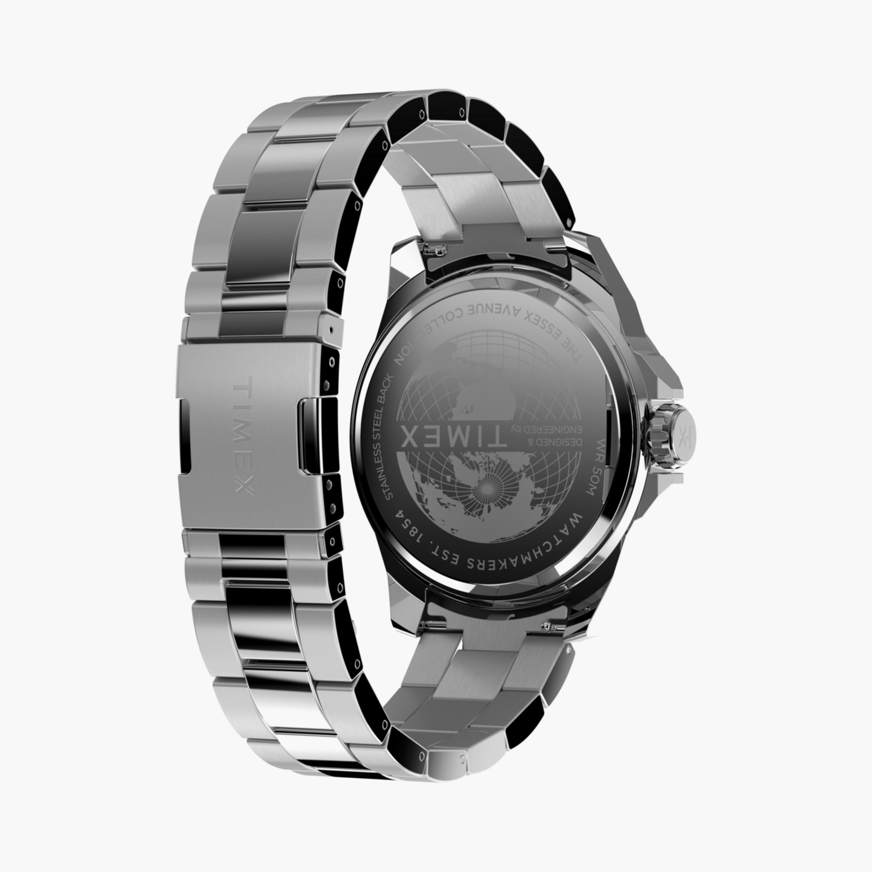 Timex Men's 46 MM Silver Analog Stainless Steel Watch | TW2W92700-men-watchesandjewellery-watches-image-4