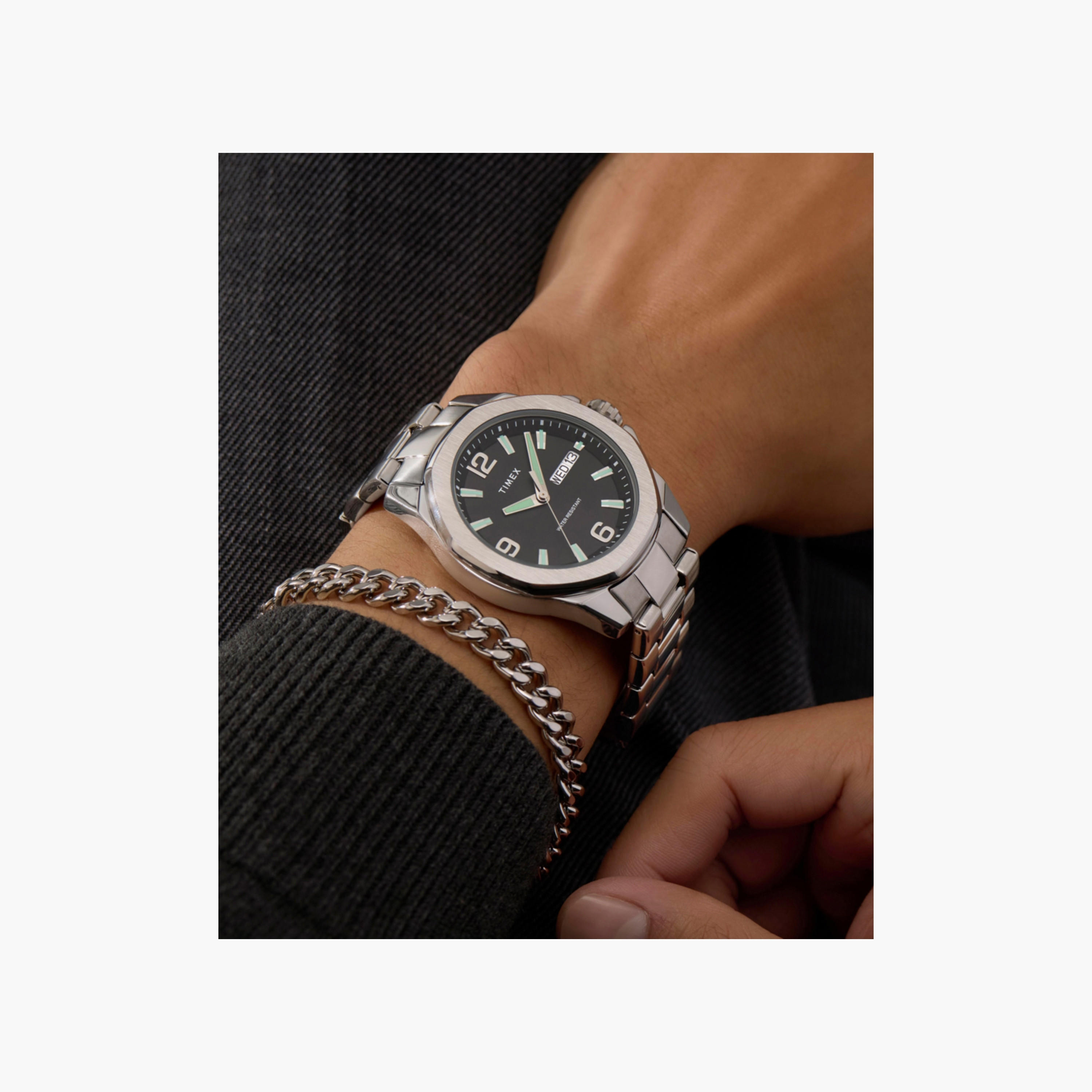Timex Men's 46 MM Silver Analog Stainless Steel Watch | TW2W92700-men-watchesandjewellery-watches-image-6