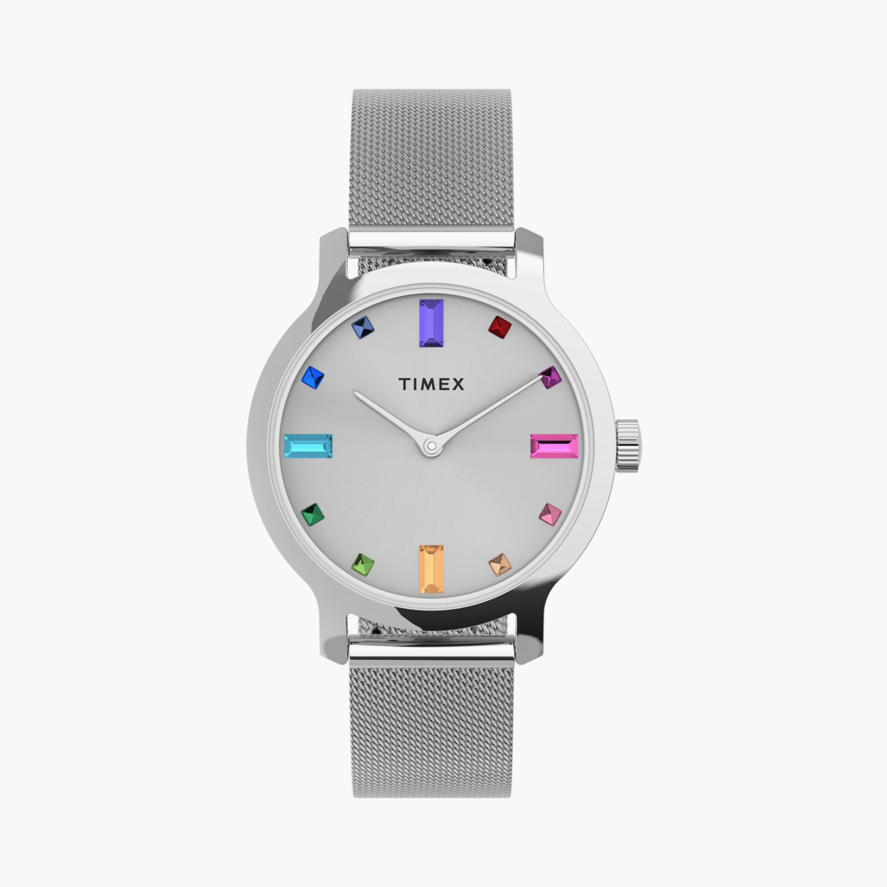 Timex Women's 31 MM Silver Analog Stainless Steel Watch | TW2U92900-women-watchesandjewellery-watches-image-1
