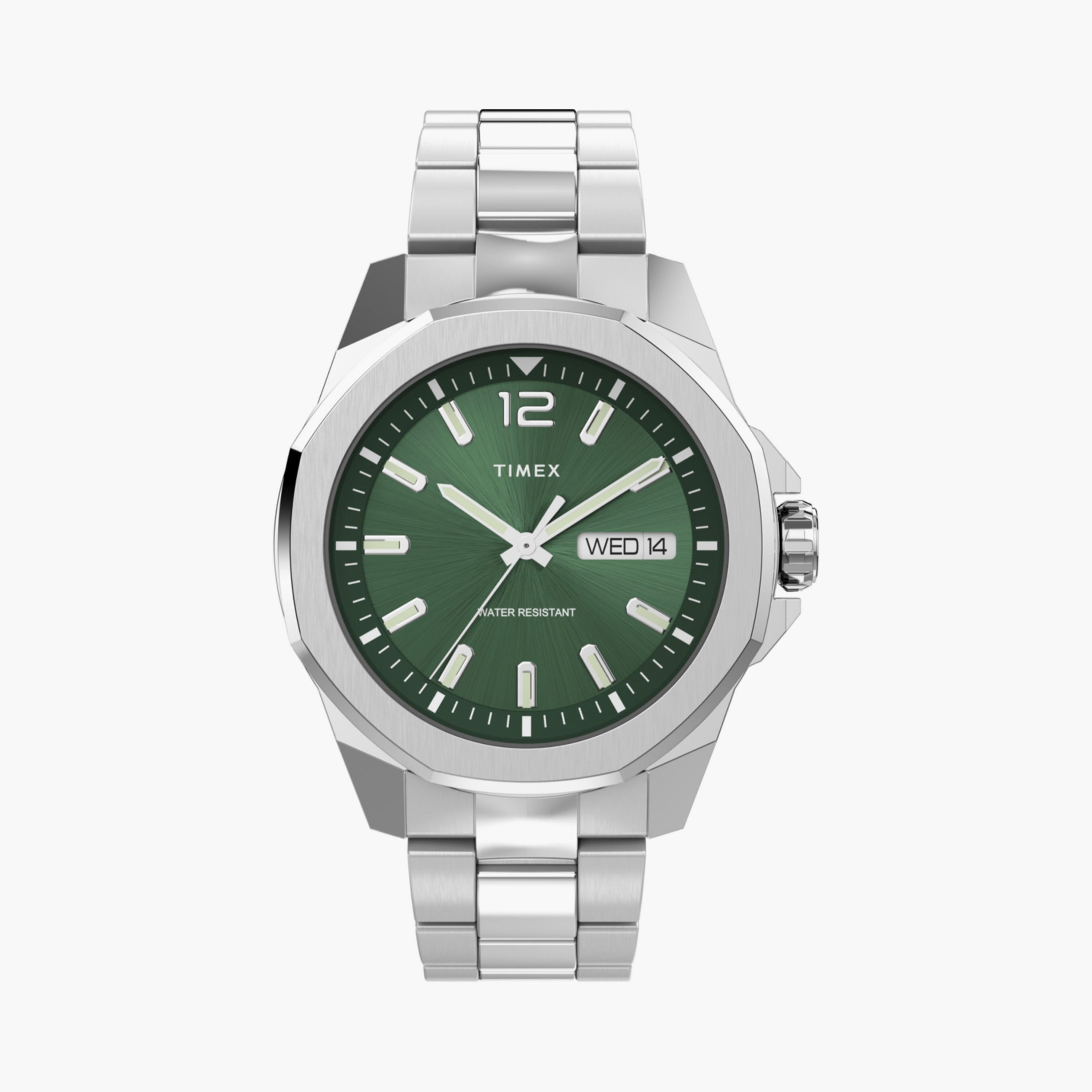 تايمكس ساعة يد رجالية 46 مم فضية أنالوج ستانلس ستيل | TW2W13900-men-watchesandjewellery-watches-image-1