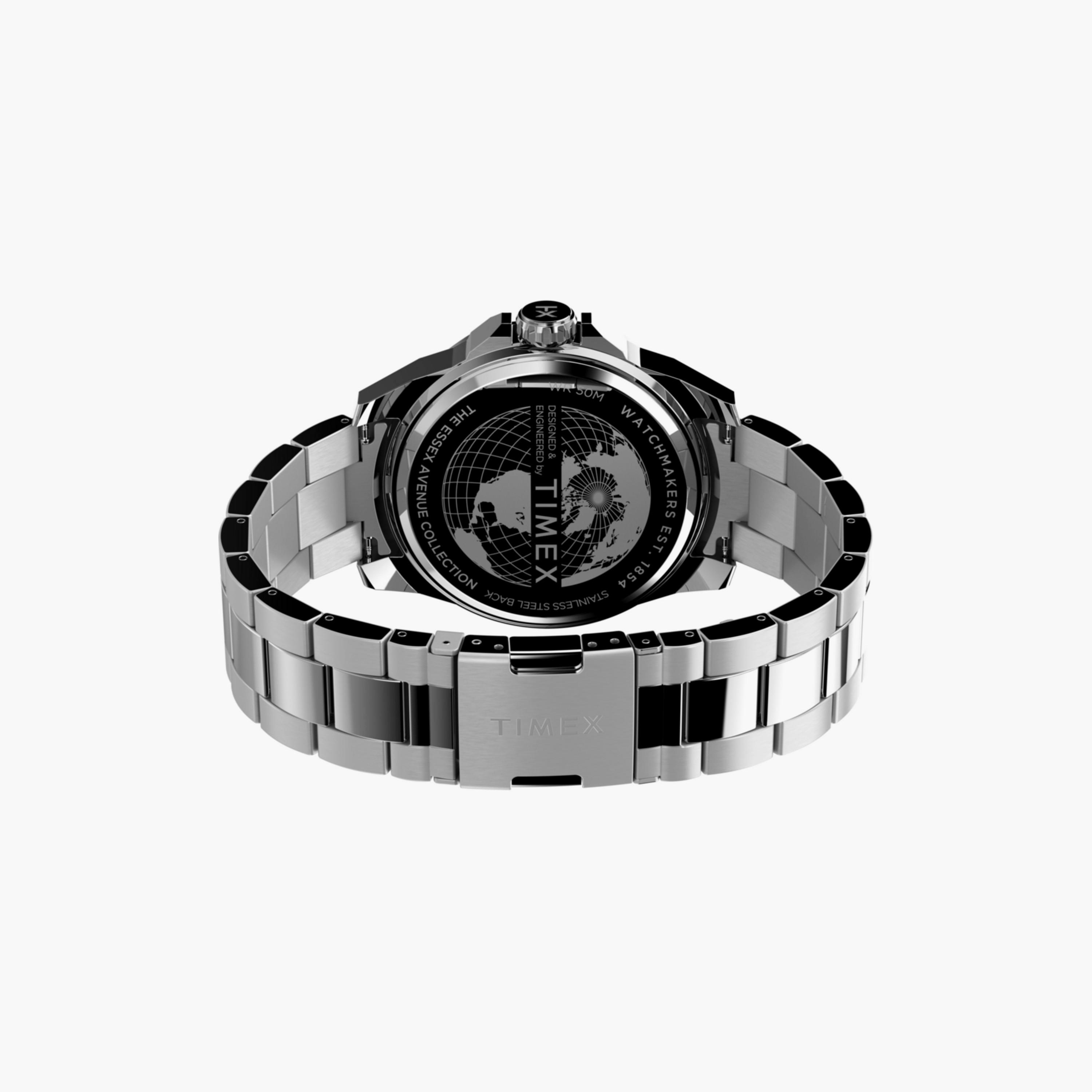 تايمكس ساعة يد رجالية 46 مم فضية أنالوج ستانلس ستيل | TW2W13900-men-watchesandjewellery-watches-image-4